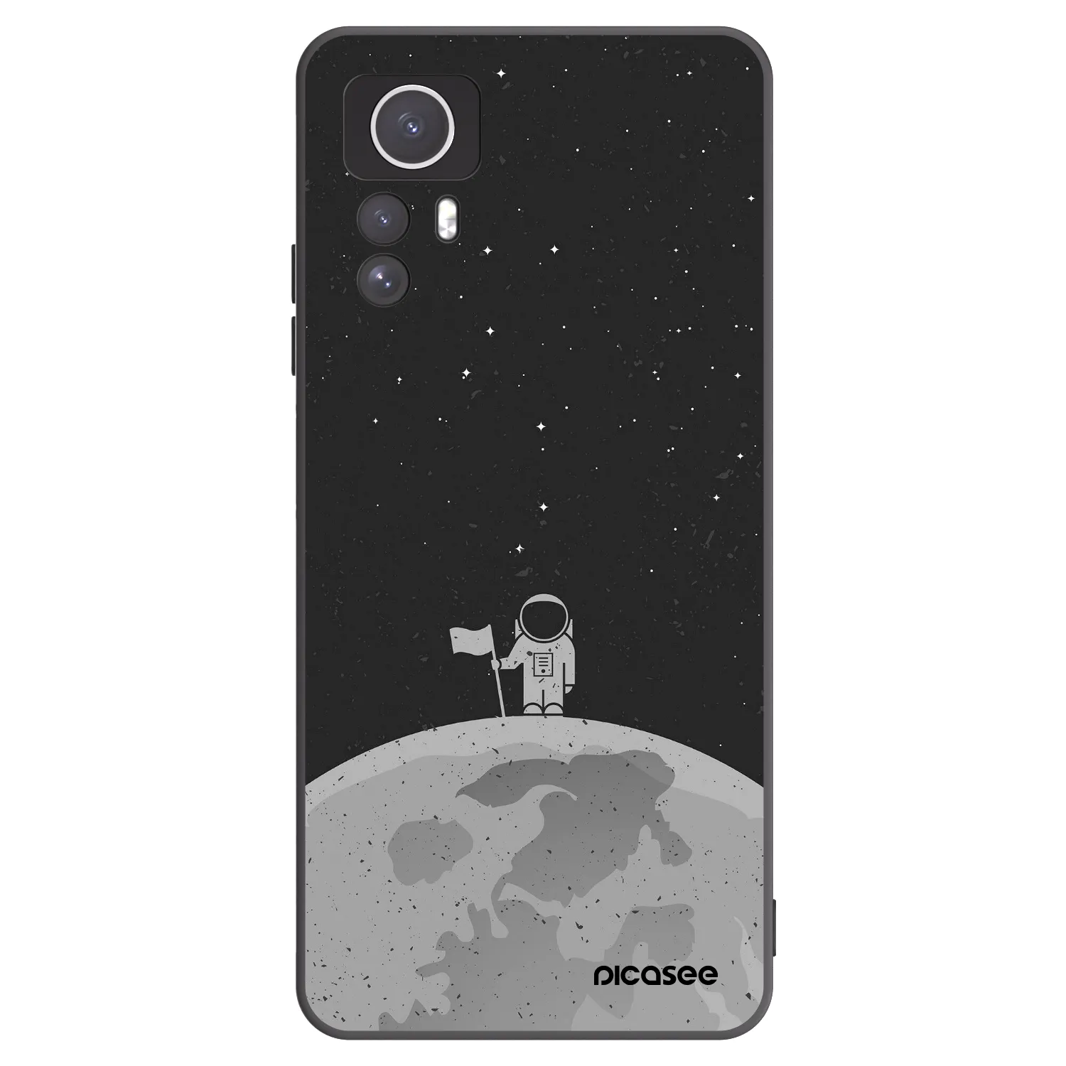 Picasee fekete szilikon tok az alábbi mobiltelefonokra Xiaomi Redmi Note 12S - Astronaut