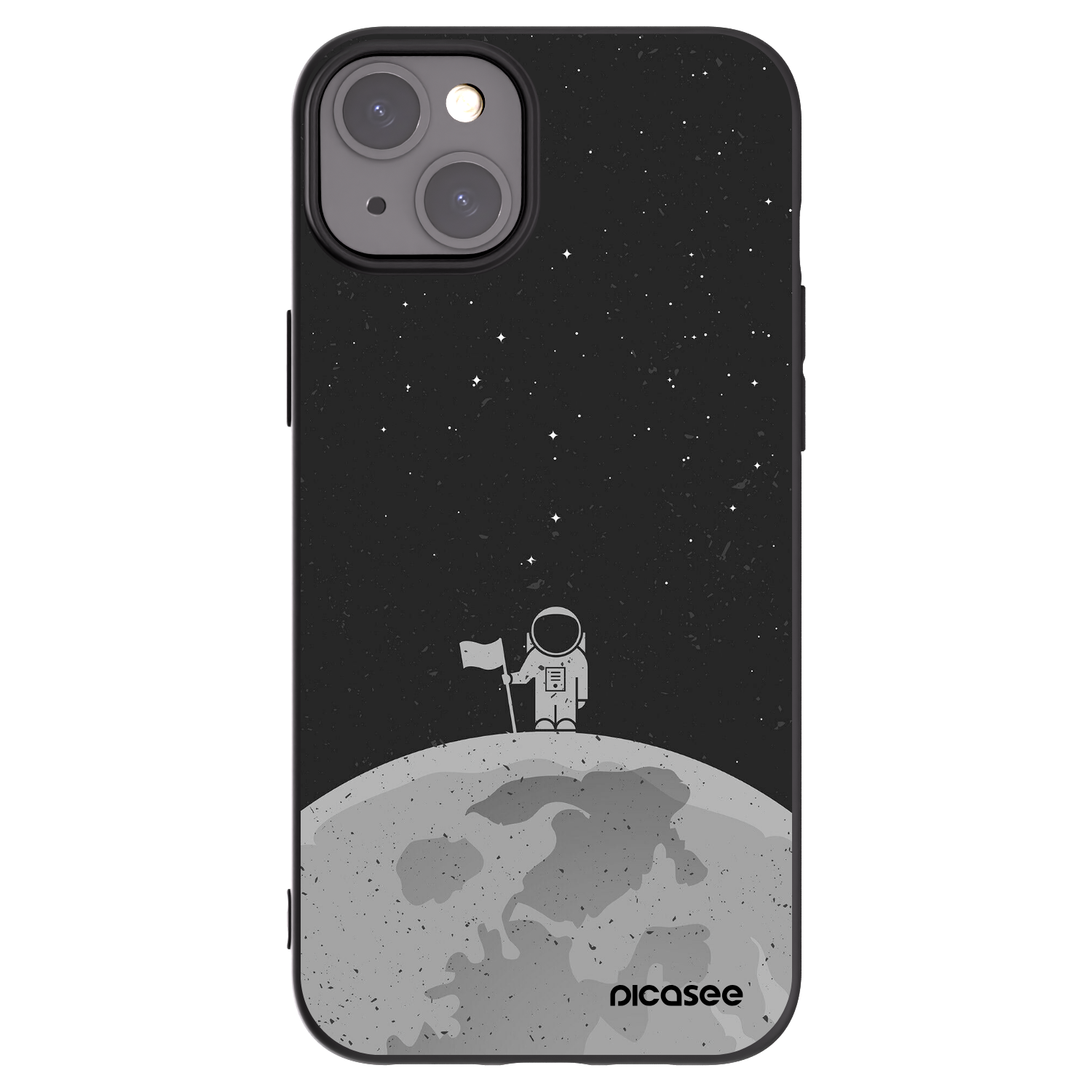 Picasee fekete szilikon tok az alábbi mobiltelefonokra Apple iPhone 15 Plus - Astronaut