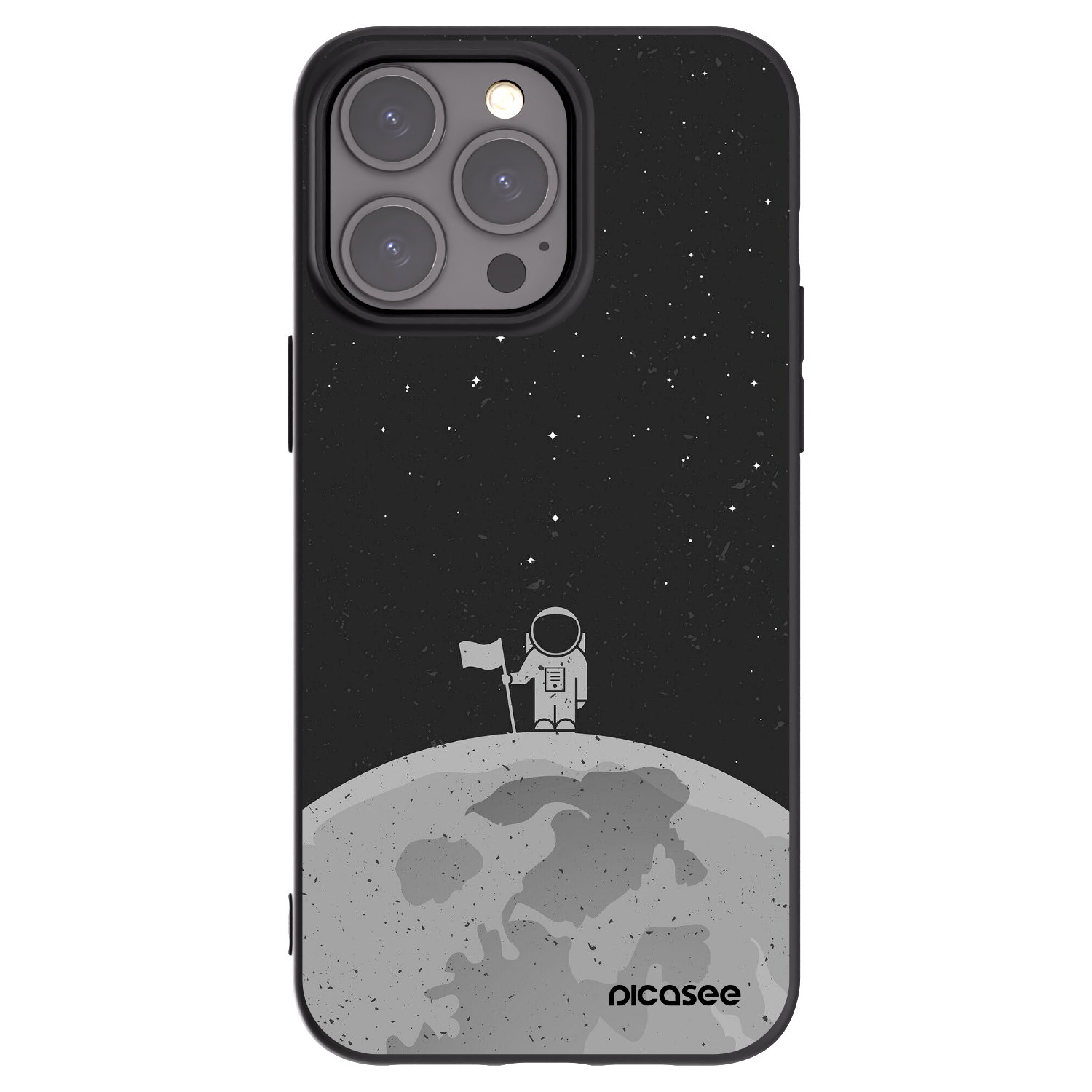 Picasee fekete szilikon tok az alábbi mobiltelefonokra Apple iPhone 15 Pro Max - Astronaut