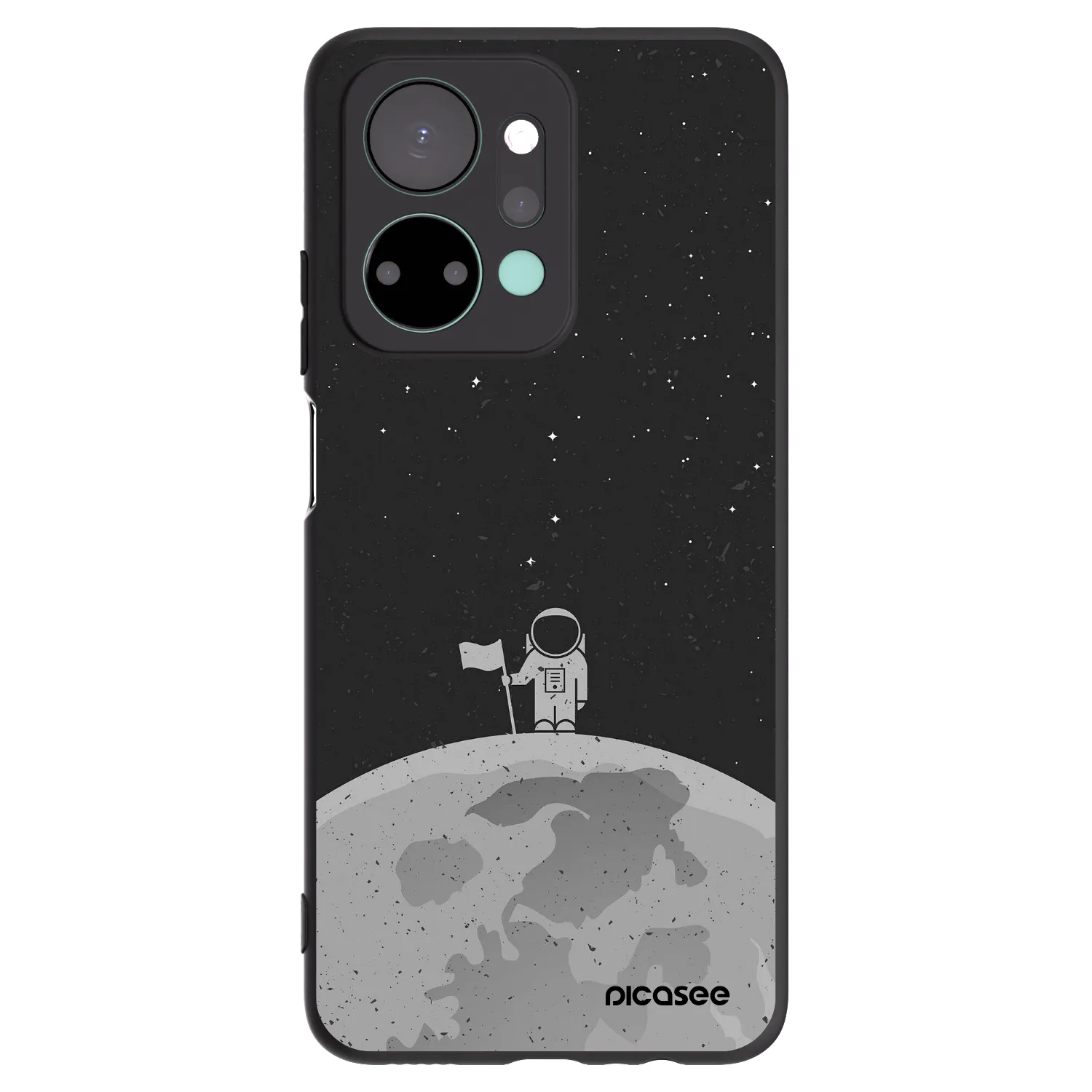 Picasee fekete szilikon tok az alábbi mobiltelefonokra Honor X7a - Astronaut