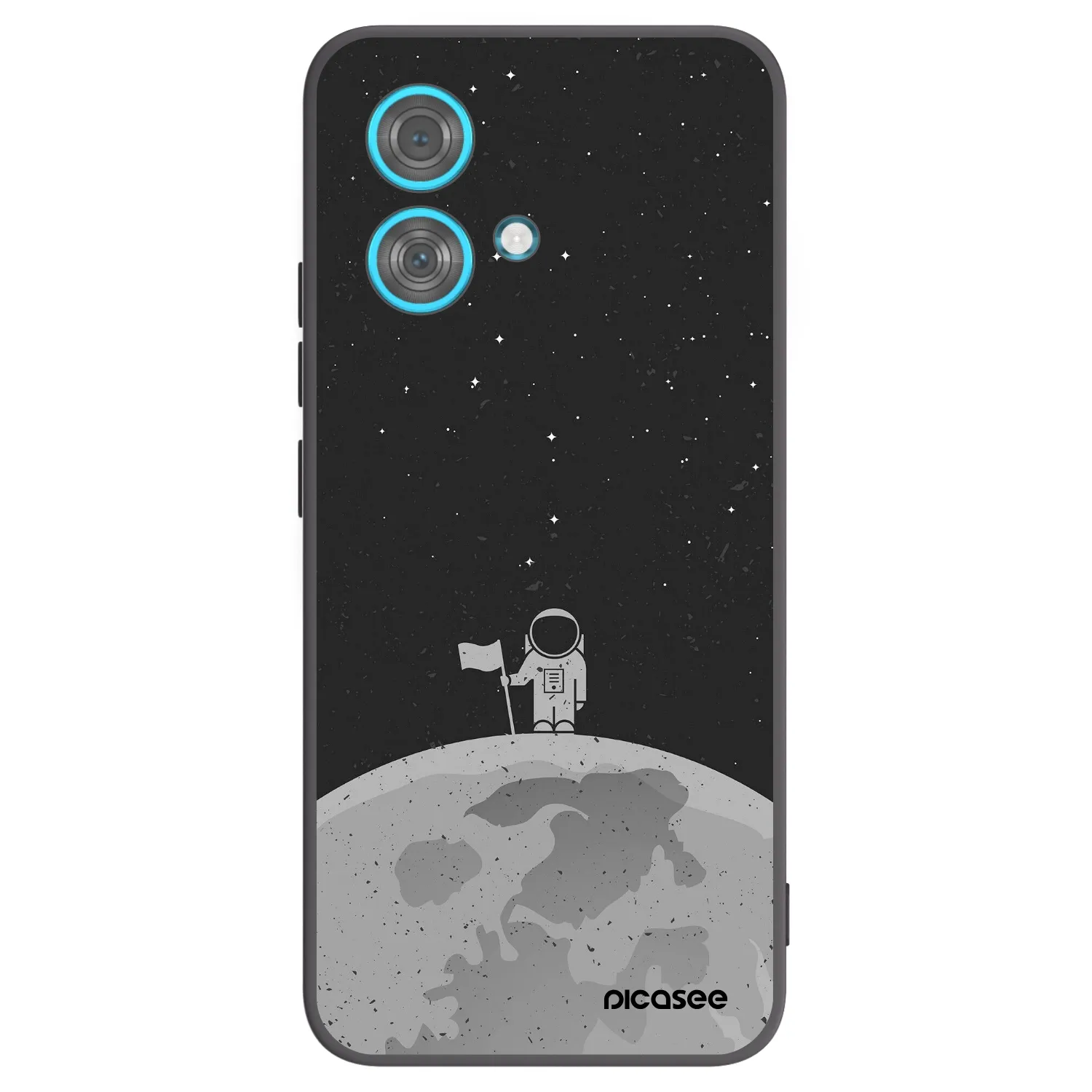 Picasee fekete szilikon tok az alábbi mobiltelefonokra Motorola Edge 40 Neo - Astronaut