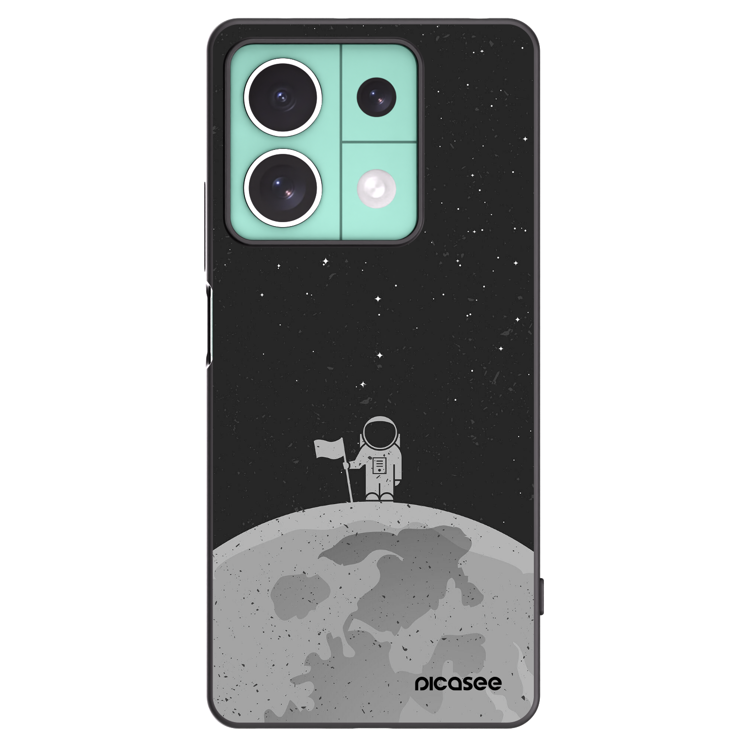 Picasee fekete szilikon tok az alábbi mobiltelefonokra Xiaomi Redmi Note 13 5G - Astronaut