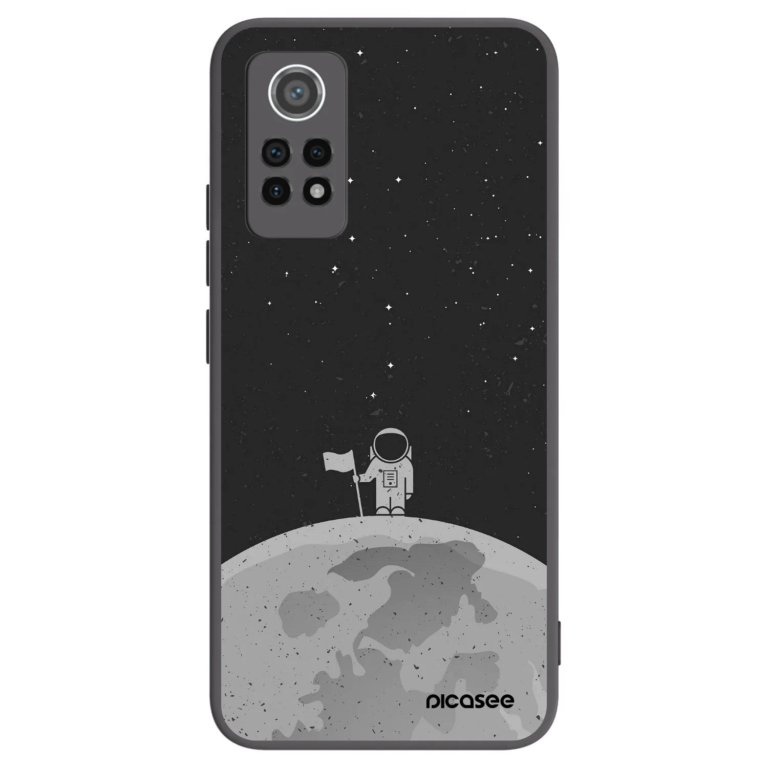 Picasee fekete szilikon tok az alábbi mobiltelefonokra Xiaomi Redmi Note 12 Pro 4G - Astronaut