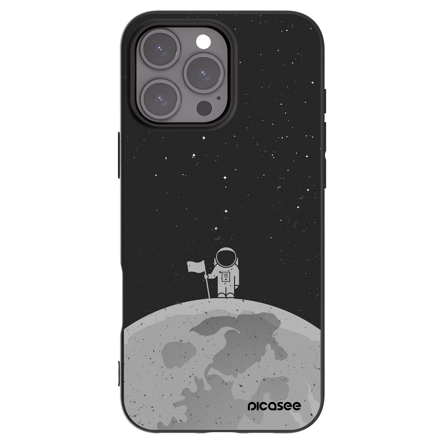 Picasee fekete szilikon tok az alábbi mobiltelefonokra Apple iPhone 16 Pro Max - Astronaut