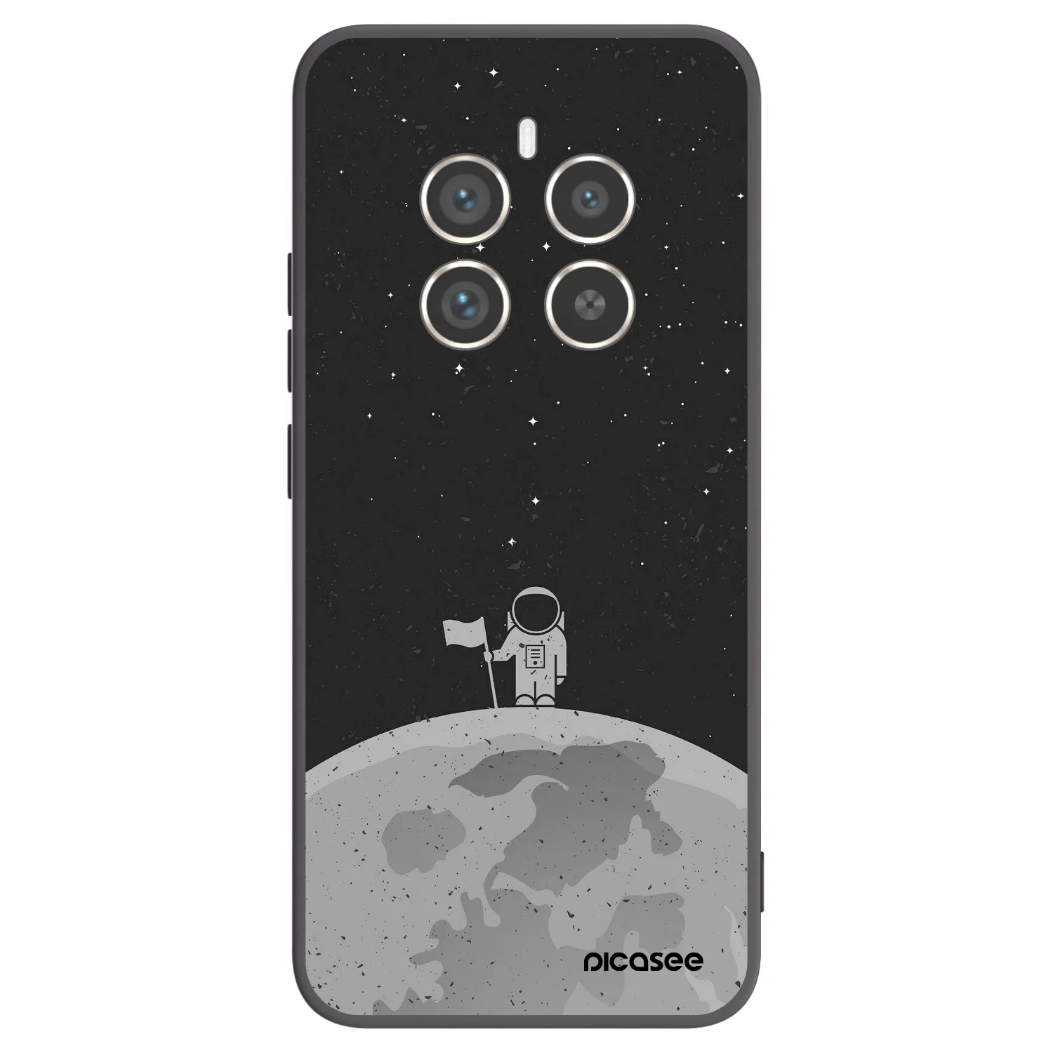Picasee fekete szilikon tok az alábbi mobiltelefonokra Realme 12 Pro 5G - Astronaut