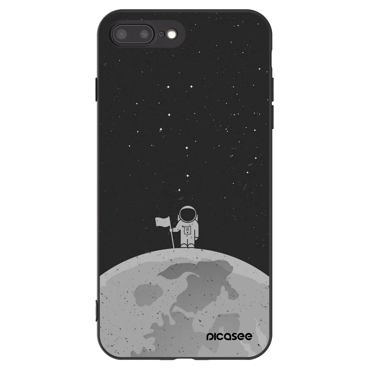Picasee fekete szilikon tok az alábbi mobiltelefonokra Apple iPhone 7 Plus - Astronaut