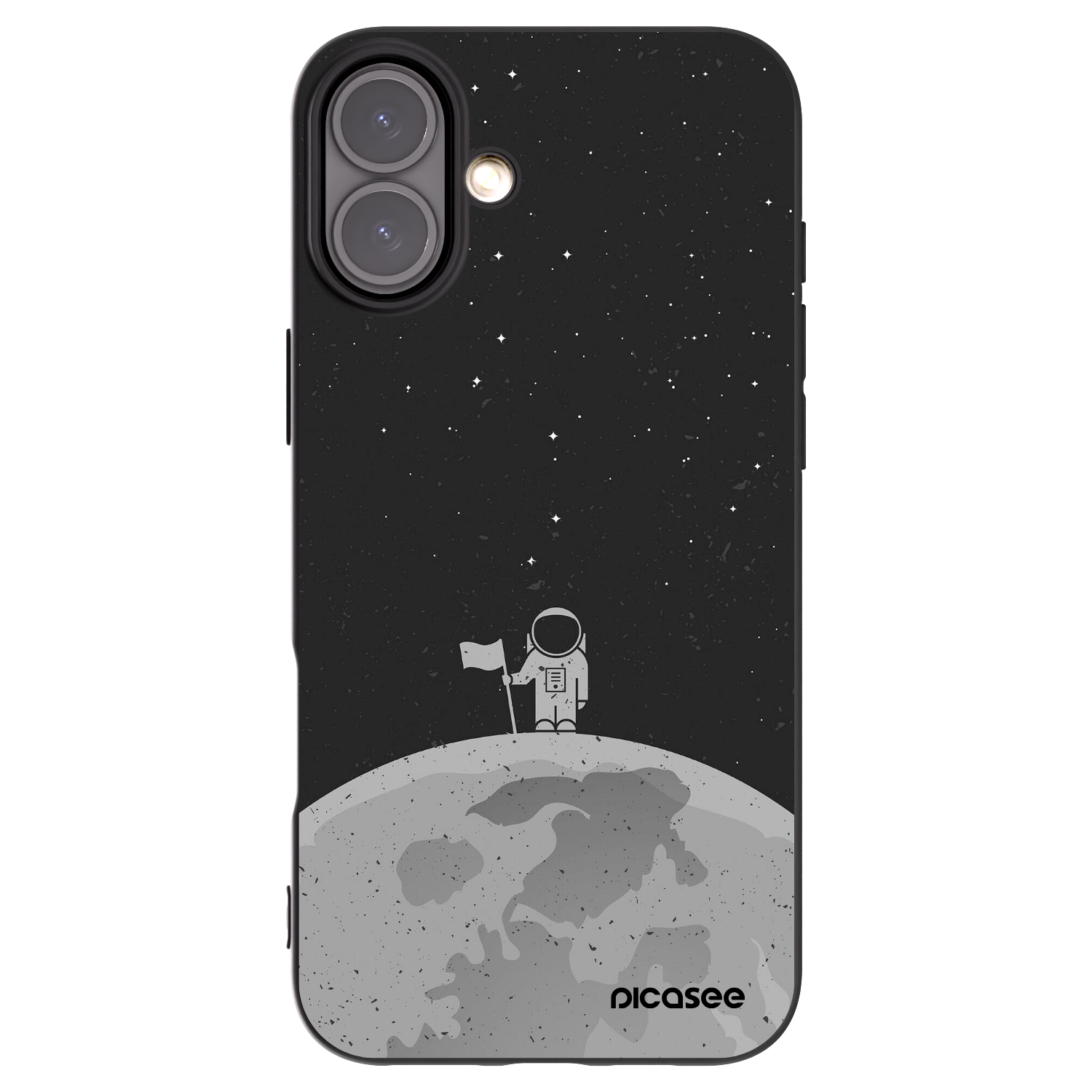 Picasee fekete szilikon tok az alábbi mobiltelefonokra Apple iPhone 16 Plus - Astronaut