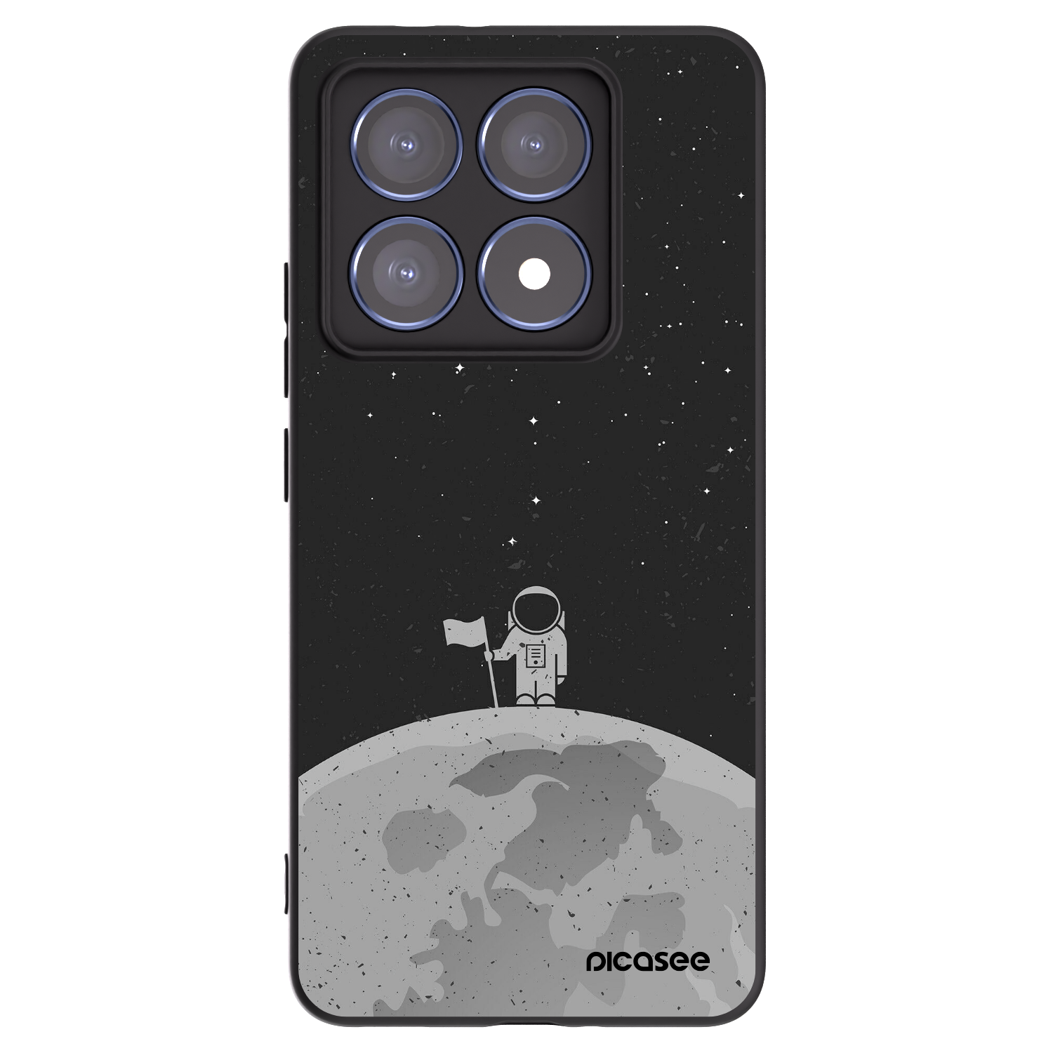 Picasee fekete szilikon tok az alábbi mobiltelefonokra Xiaomi 14T Pro - Astronaut