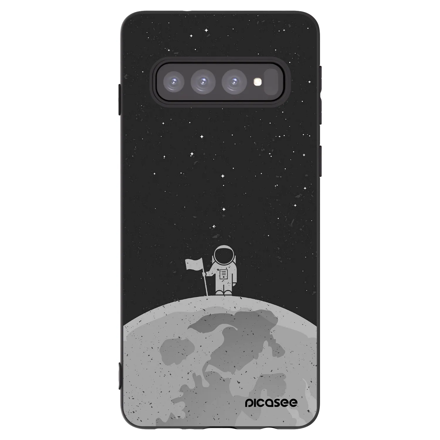 Picasee fekete szilikon tok az alábbi mobiltelefonokra Samsung Galaxy S10 G973 - Astronaut