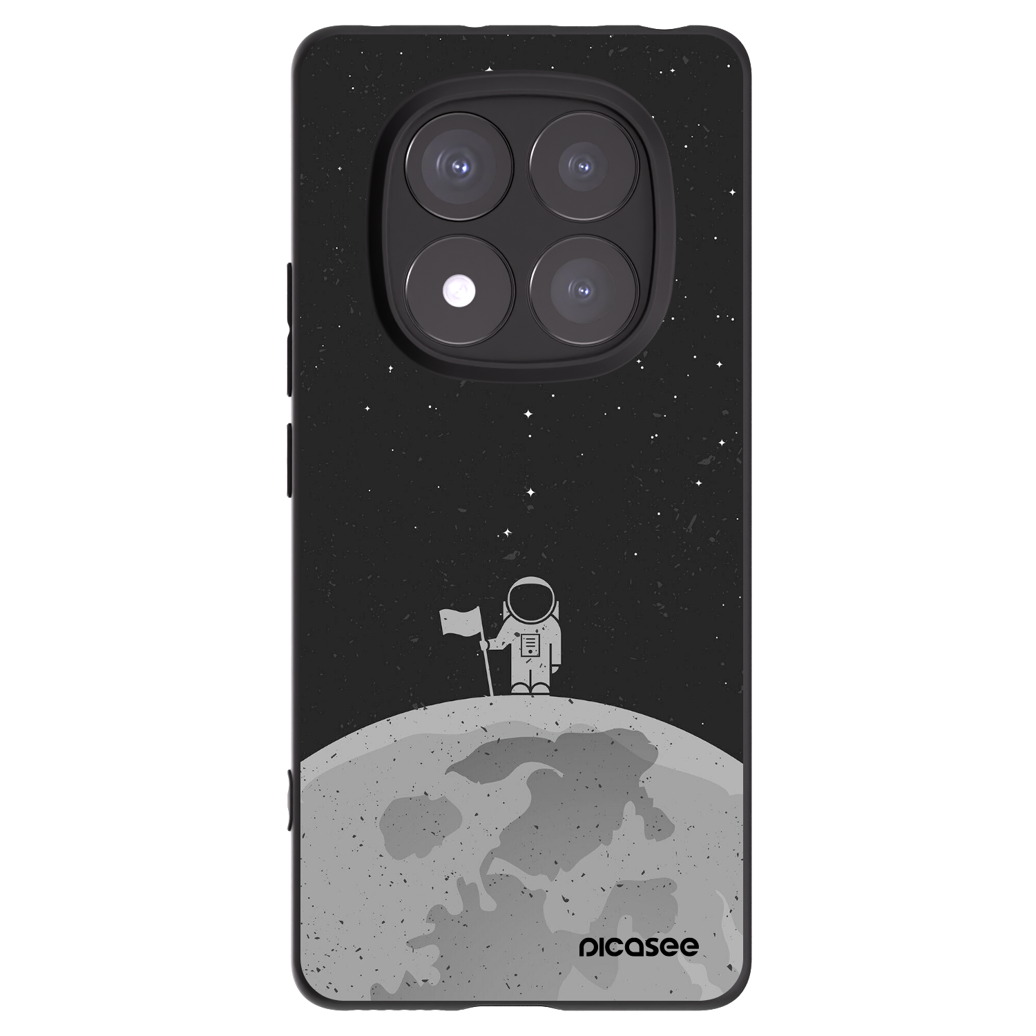Picasee fekete szilikon tok az alábbi mobiltelefonokra Xiaomi Redmi Note 14 Pro 5G - Astronaut