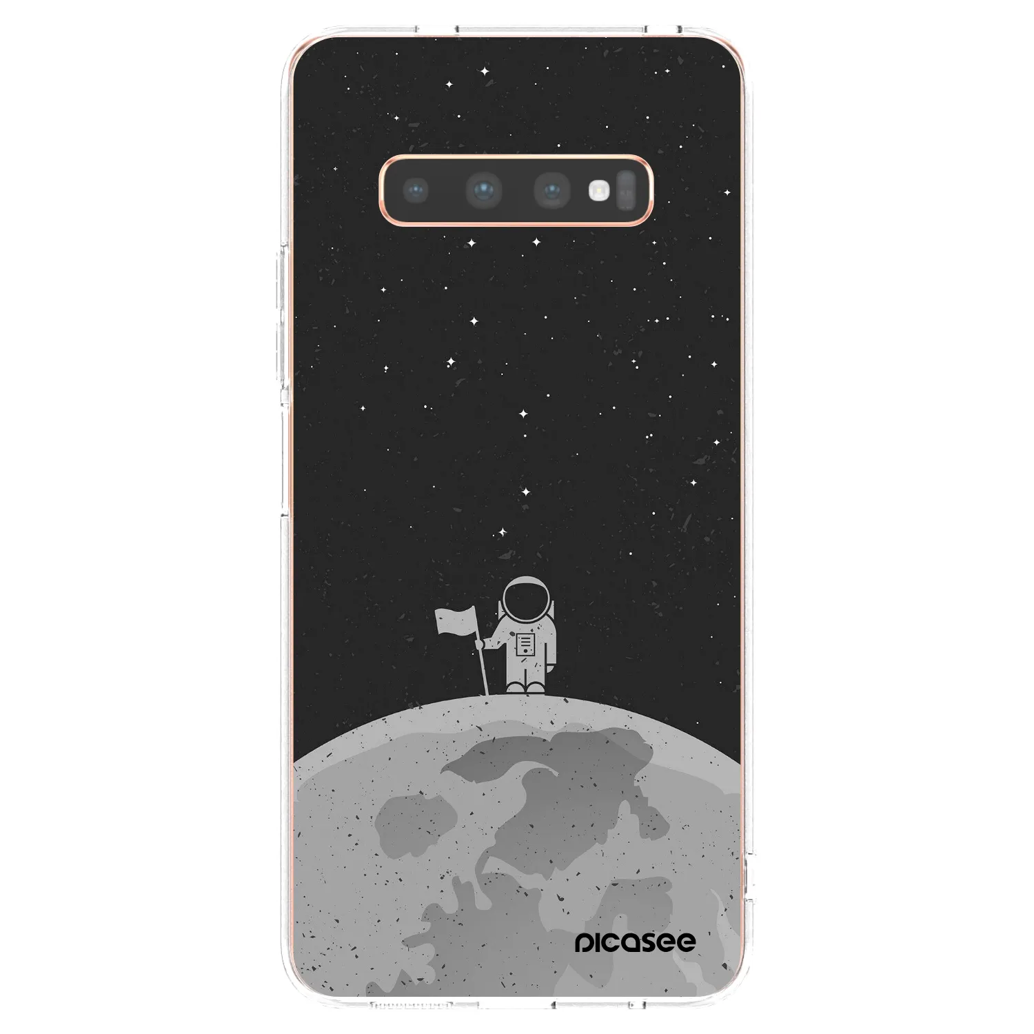 Picasee átlátszó szilikon tok az alábbi mobiltelefonokra Samsung Galaxy S10 Plus G975 - Astronaut
