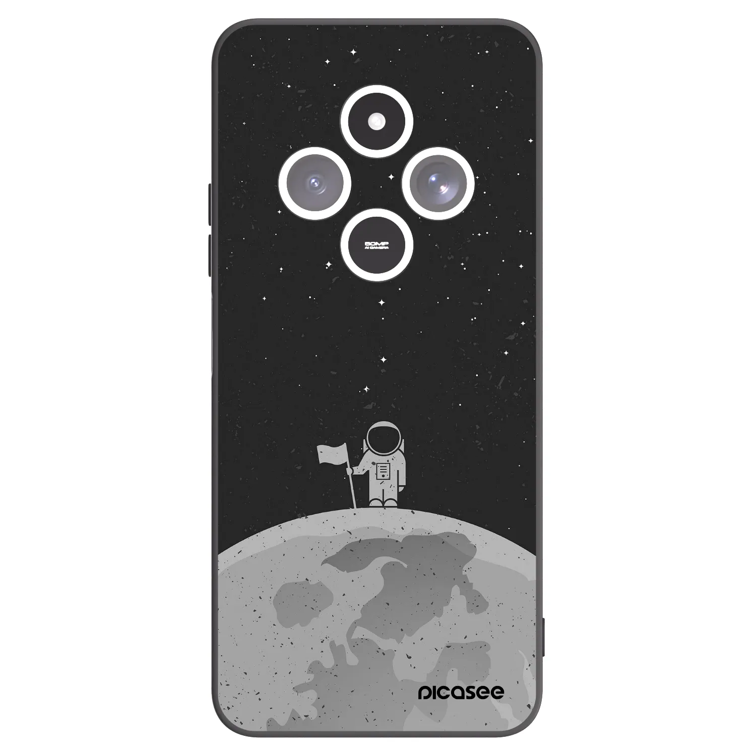 Picasee fekete szilikon tok az alábbi mobiltelefonokra Xiaomi Redmi 14C - Astronaut