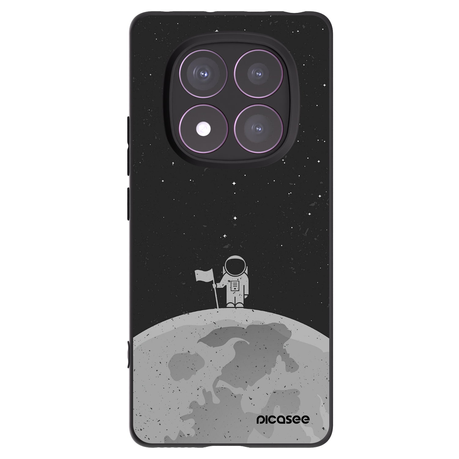 Picasee fekete szilikon tok az alábbi mobiltelefonokra Xiaomi Redmi Note 14 Pro 4G - Astronaut
