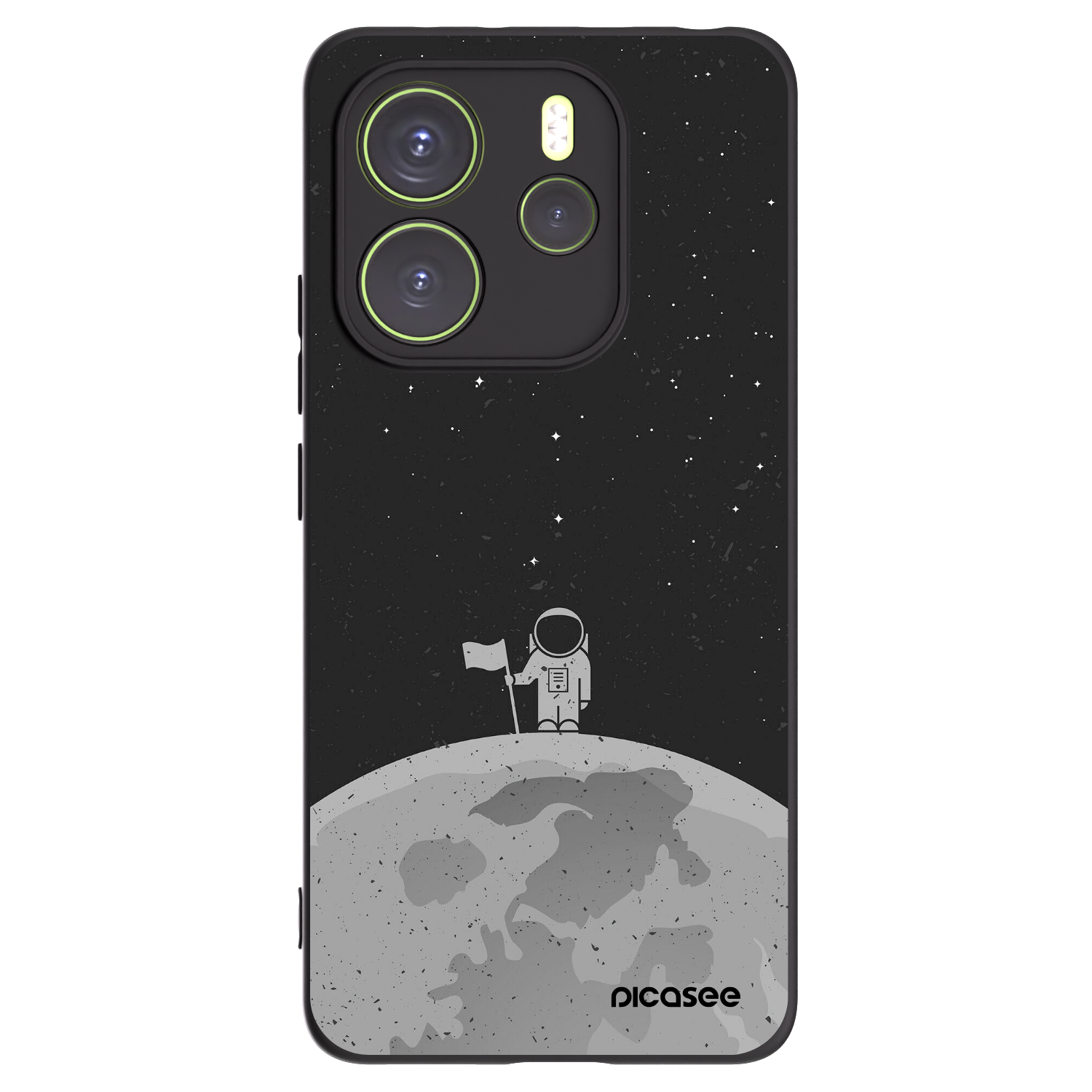 Picasee fekete szilikon tok az alábbi mobiltelefonokra Xiaomi Redmi Note 14 4G - Astronaut