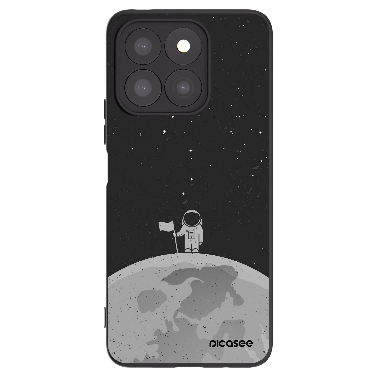 Picasee fekete szilikon tok az alábbi mobiltelefonokra Honor X8c - Astronaut