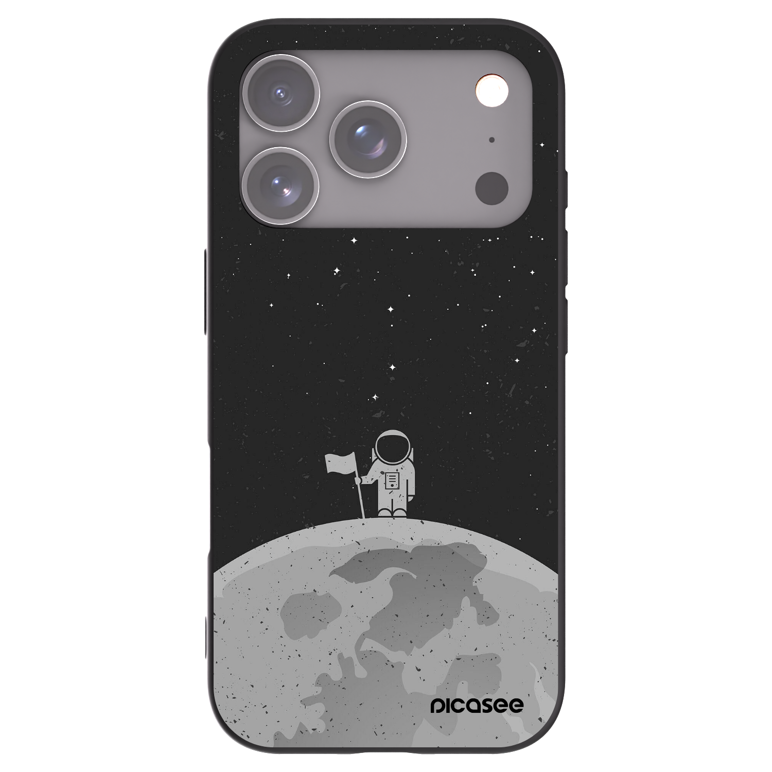 Picasee fekete szilikon tok az alábbi mobiltelefonokra Apple iPhone 17 Pro - Astronaut