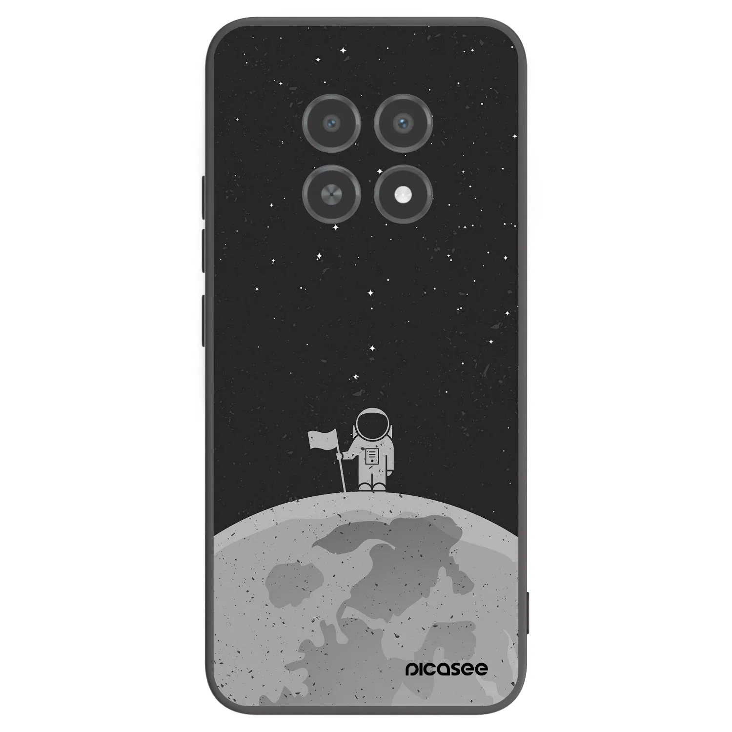 Picasee fekete szilikon tok az alábbi mobiltelefonokra Realme 12X - Astronaut