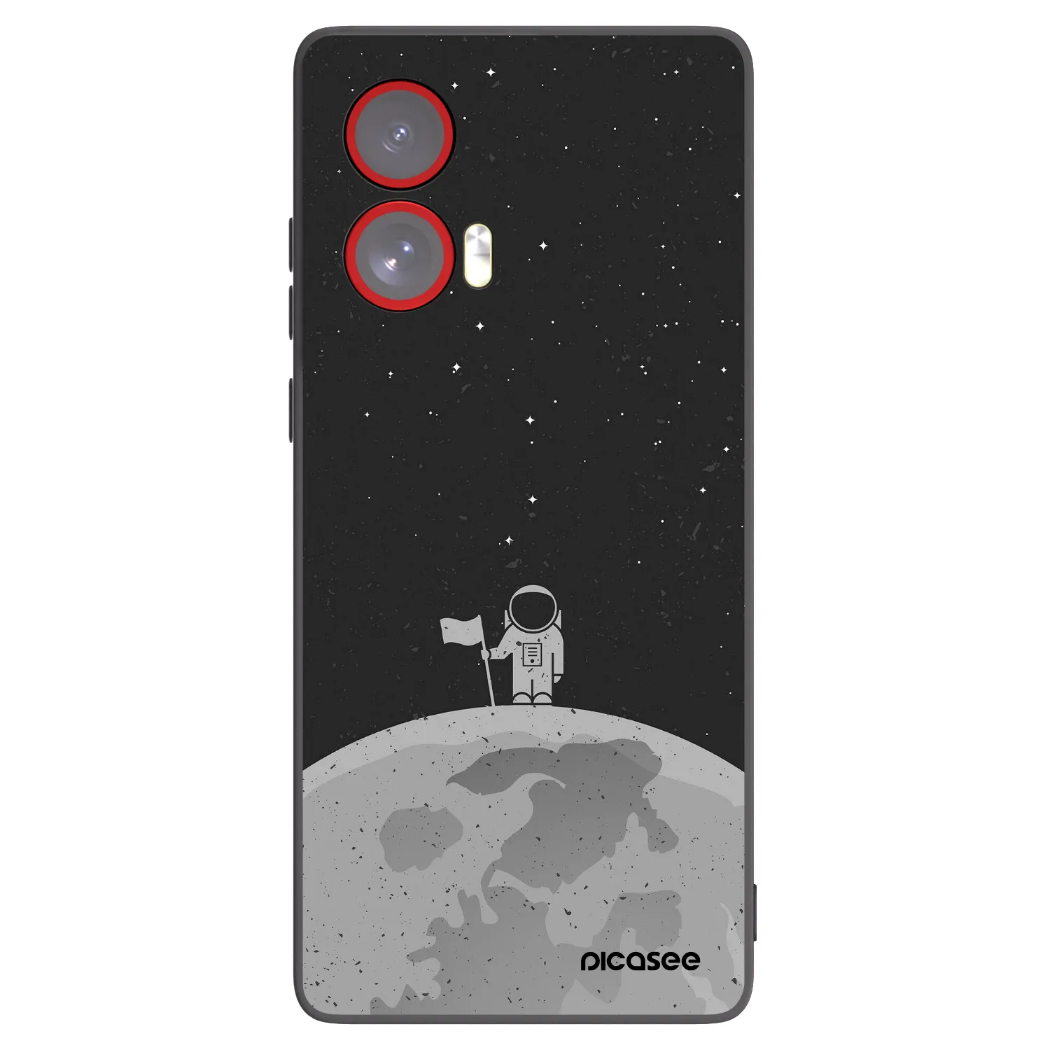 Picasee fekete szilikon tok az alábbi mobiltelefonokra Motorola Edge 50 Fusion - Astronaut