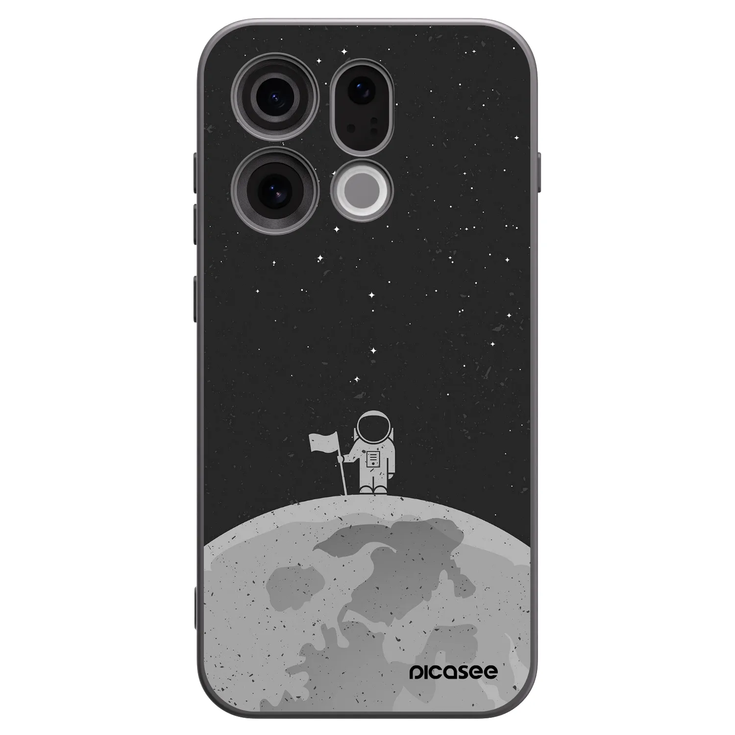 Picasee fekete szilikon tok az alábbi mobiltelefonokra OPPO Find X9 - Astronaut