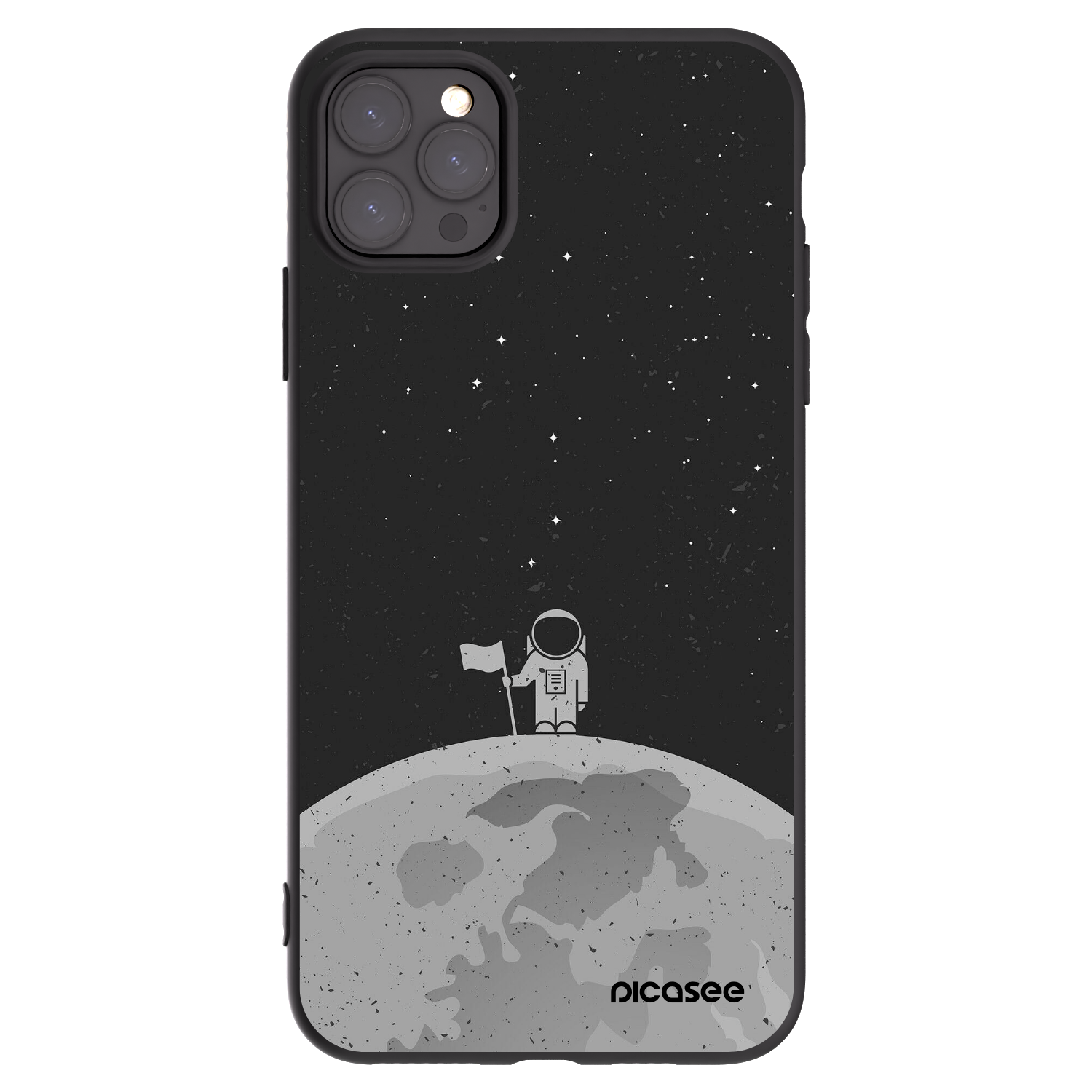 Picasee fekete szilikon tok az alábbi mobiltelefonokra Apple iPhone 11 Pro Max - Astronaut
