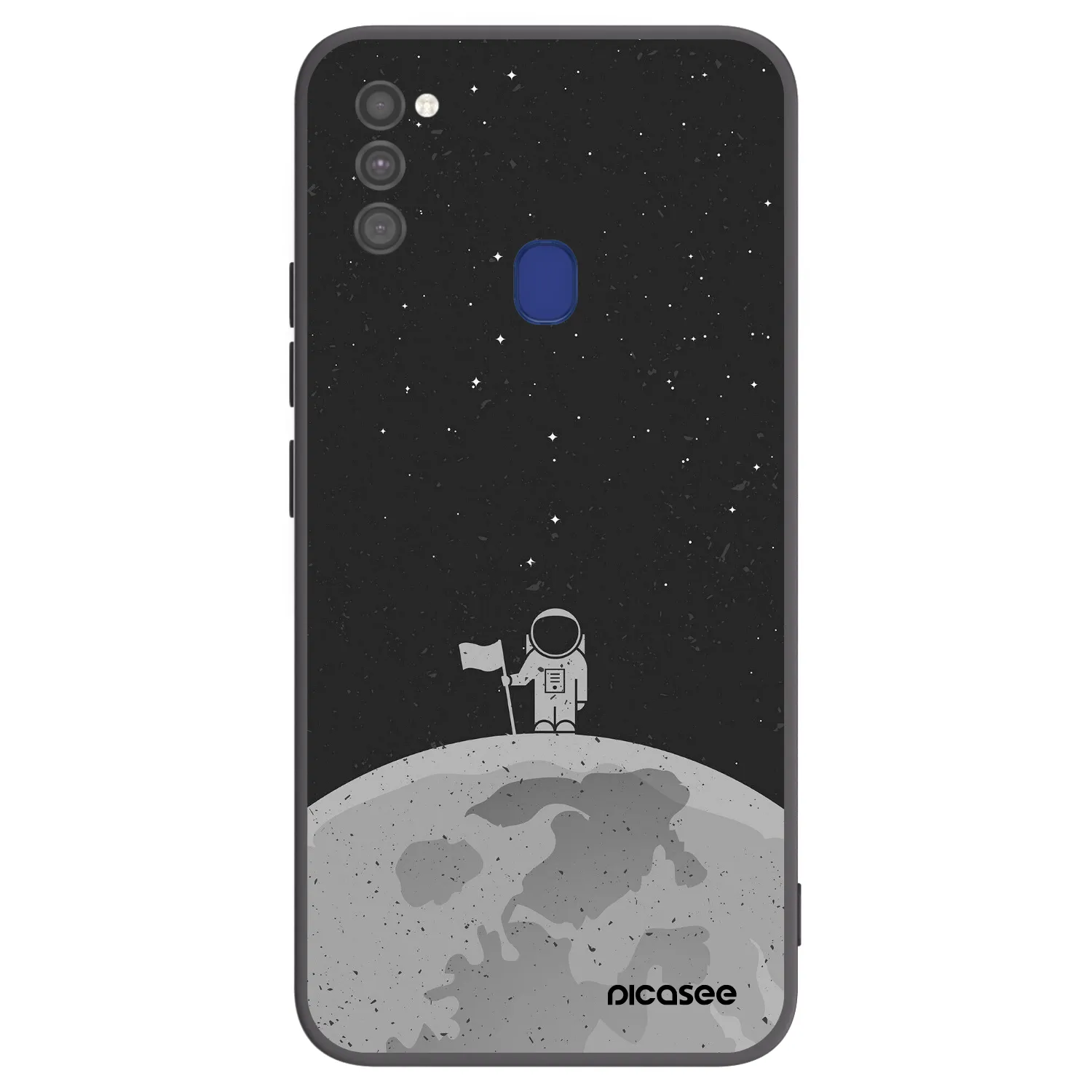 Picasee fekete szilikon tok az alábbi mobiltelefonokra Samsung Galaxy M21 M215F - Astronaut