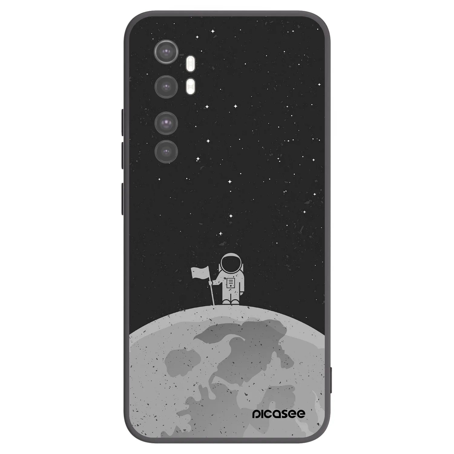 Picasee fekete szilikon tok az alábbi mobiltelefonokra Xiaomi Mi Note 10 Lite - Astronaut