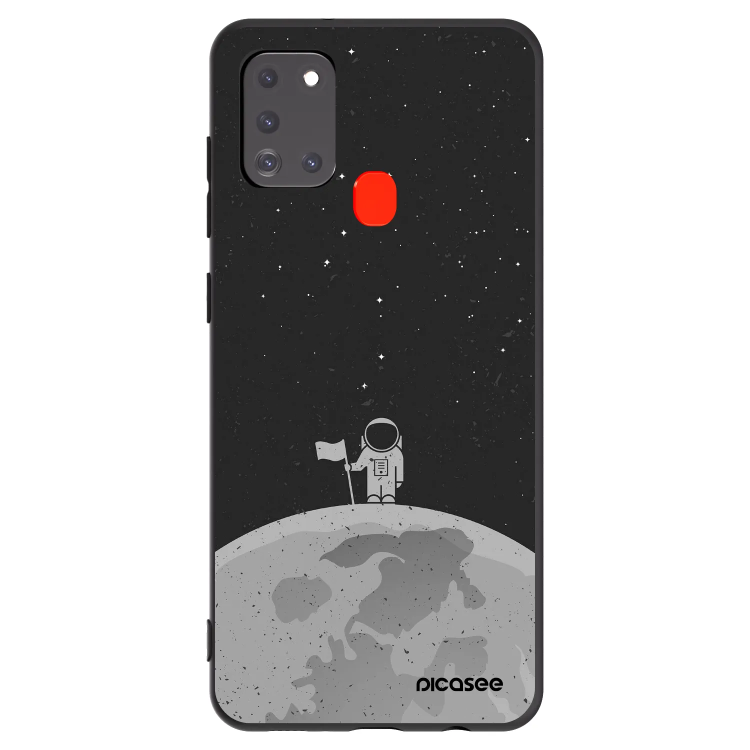 Picasee fekete szilikon tok az alábbi mobiltelefonokra Samsung Galaxy A21s - Astronaut