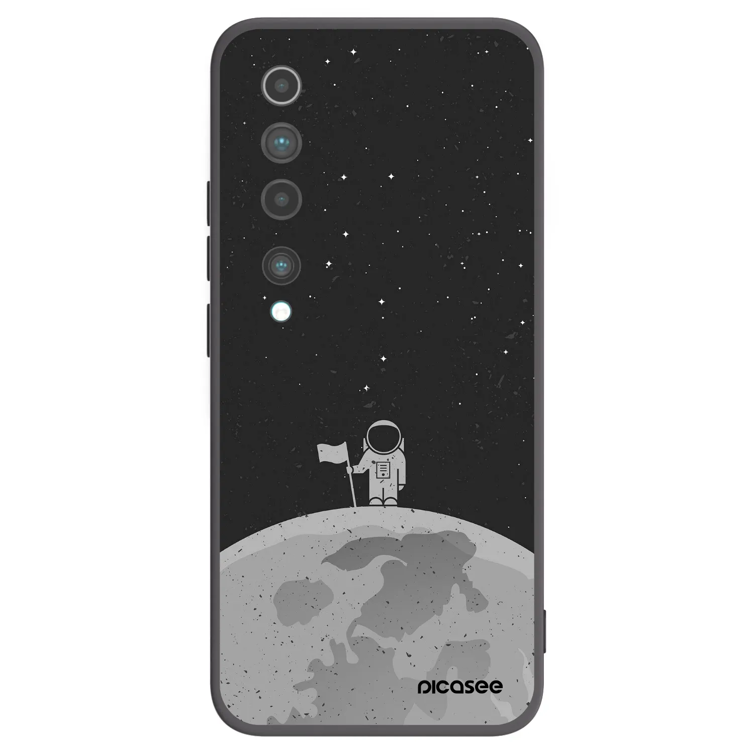 Picasee fekete szilikon tok az alábbi mobiltelefonokra Xiaomi Mi 10 - Astronaut