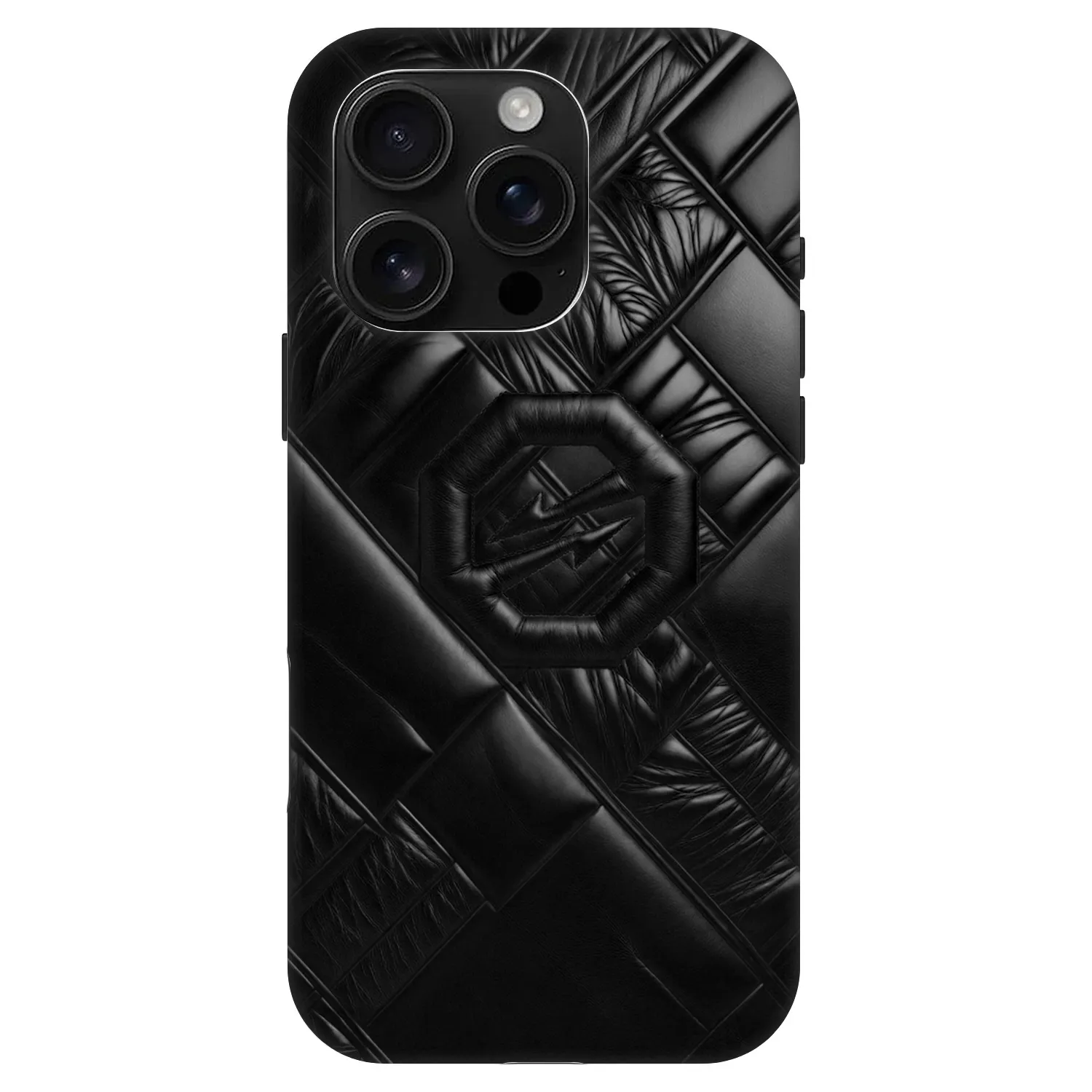Picasee Fashion Case MagSafe Apple iPhone 16 Pro - OKTAGON - Puffer Blackout