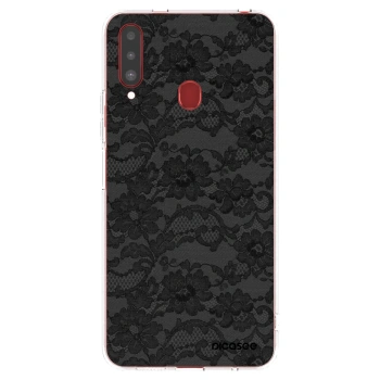 Picasee átlátszó szilikon tok az alábbi mobiltelefonokra Samsung Galaxy A20s - Dark Elegance