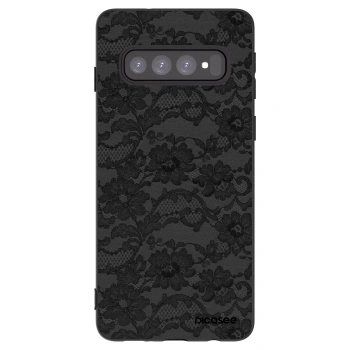 Picasee fekete szilikon tok az alábbi mobiltelefonokra Samsung Galaxy S10 G973 - Dark Elegance