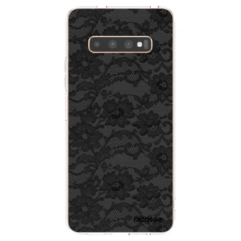 Picasee átlátszó szilikon tok az alábbi mobiltelefonokra Samsung Galaxy S10 Plus G975 - Dark Elegance