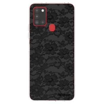 Picasee átlátszó szilikon tok az alábbi mobiltelefonokra Samsung Galaxy A21s - Dark Elegance