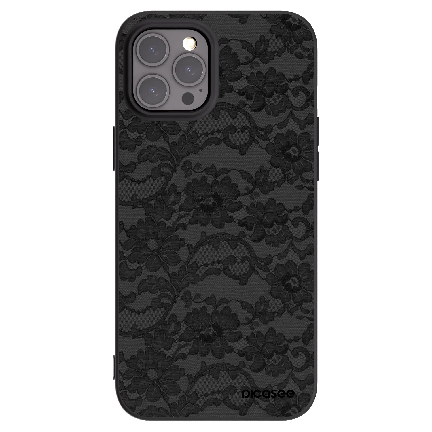 Picasee fekete szilikon tok az alábbi mobiltelefonokra Apple iPhone 12 Pro Max - Dark Elegance