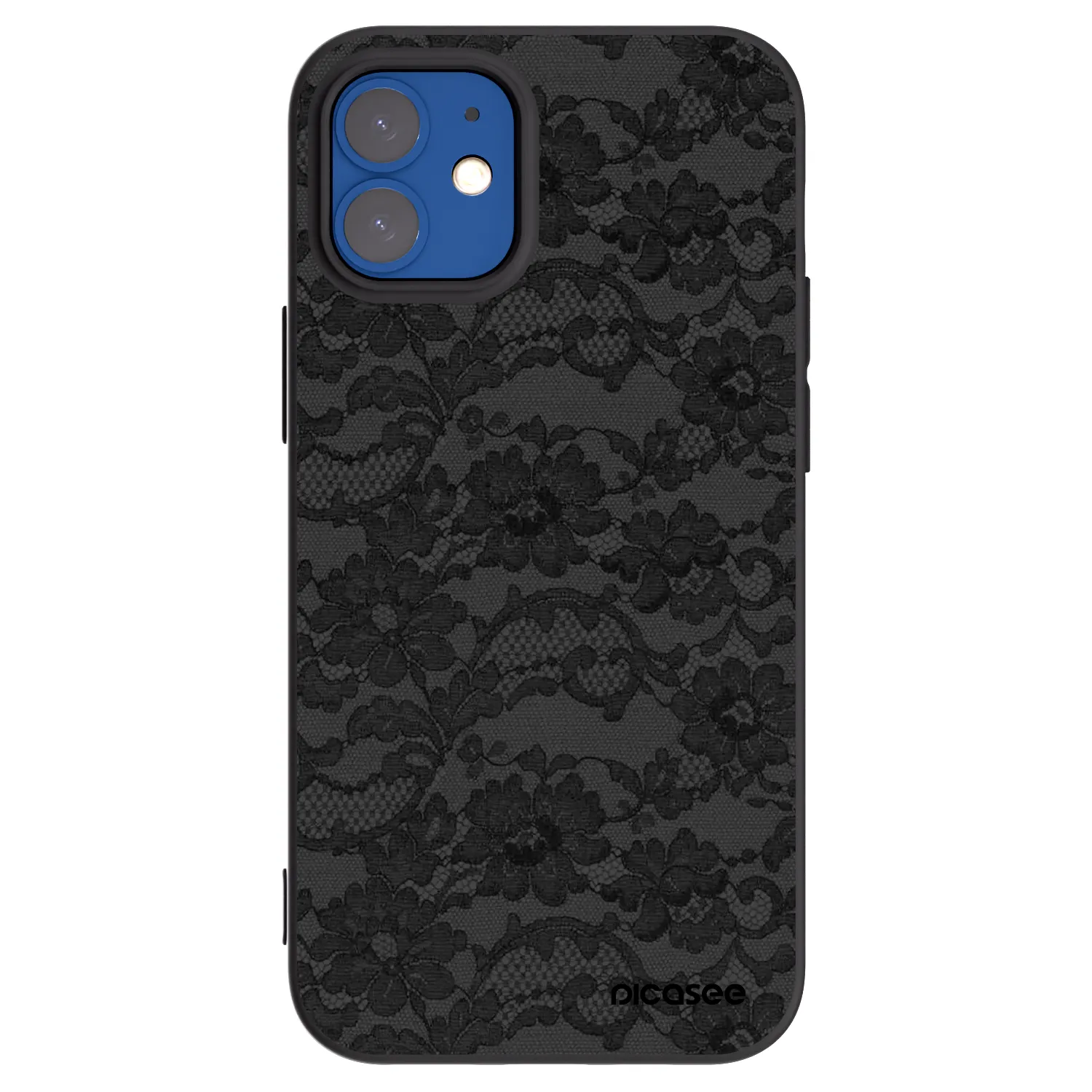 Picasee fekete szilikon tok az alábbi mobiltelefonokra Apple iPhone 12 mini - Dark Elegance