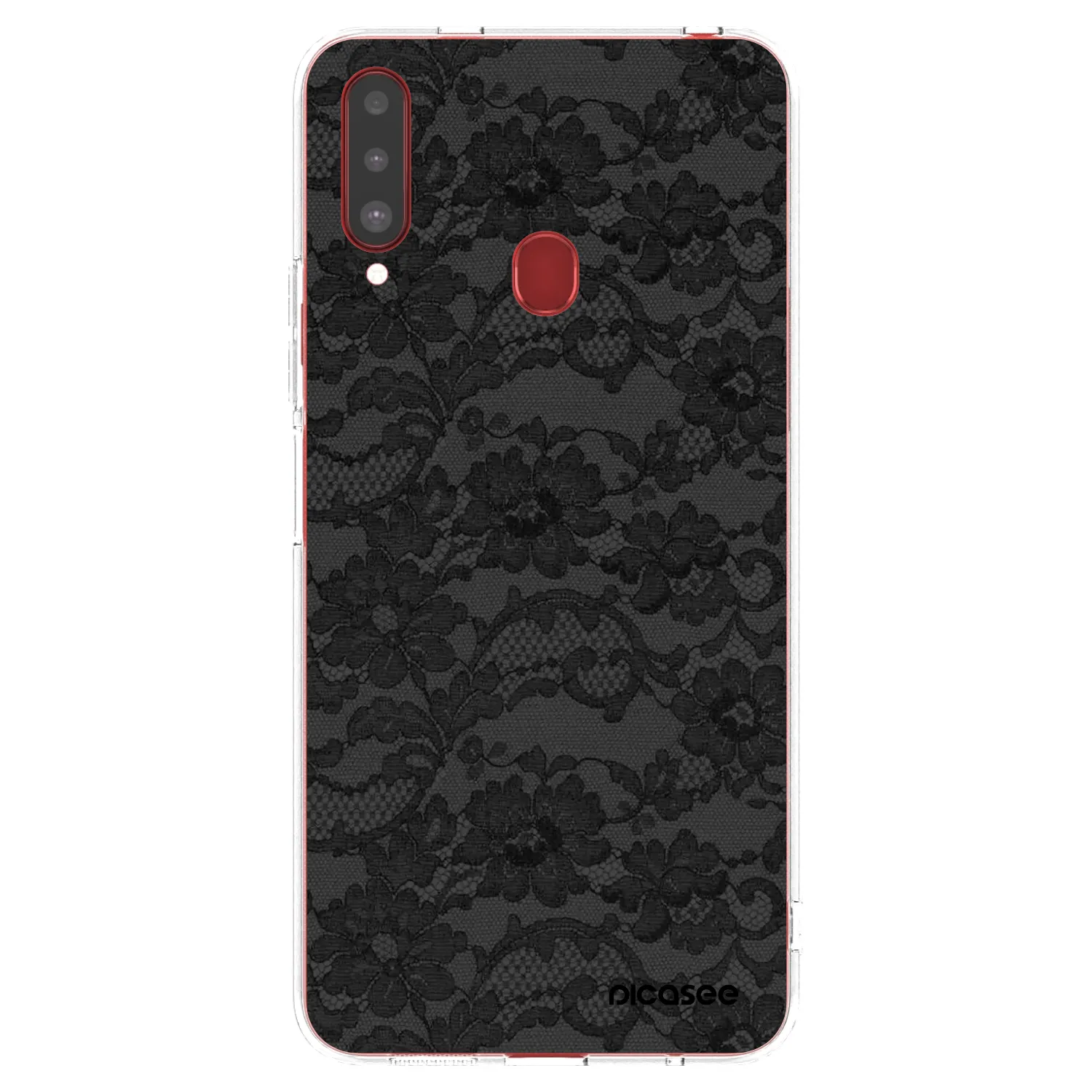 Picasee átlátszó szilikon tok az alábbi mobiltelefonokra Samsung Galaxy A20s - Dark Elegance