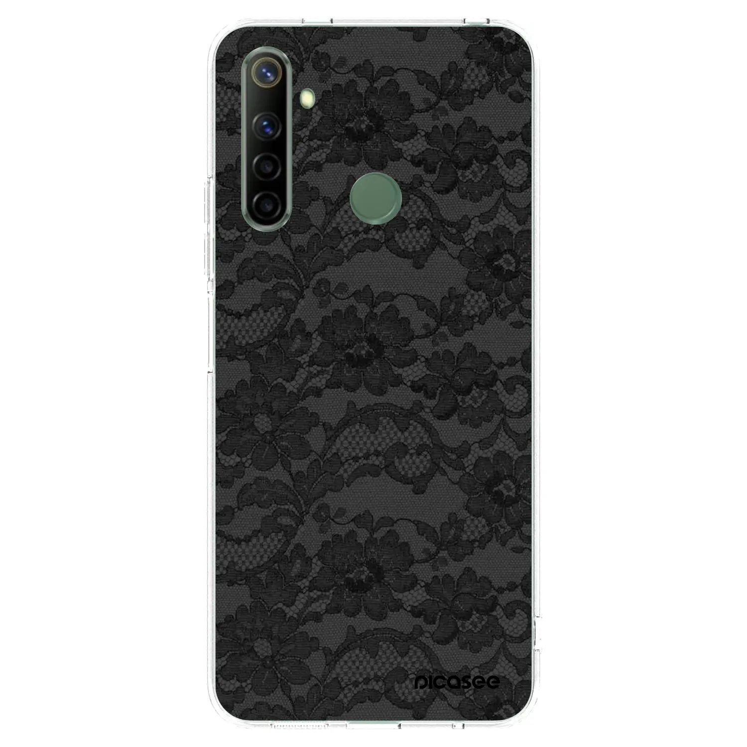 Picasee átlátszó szilikon tok az alábbi mobiltelefonokra Realme 6i - Dark Elegance