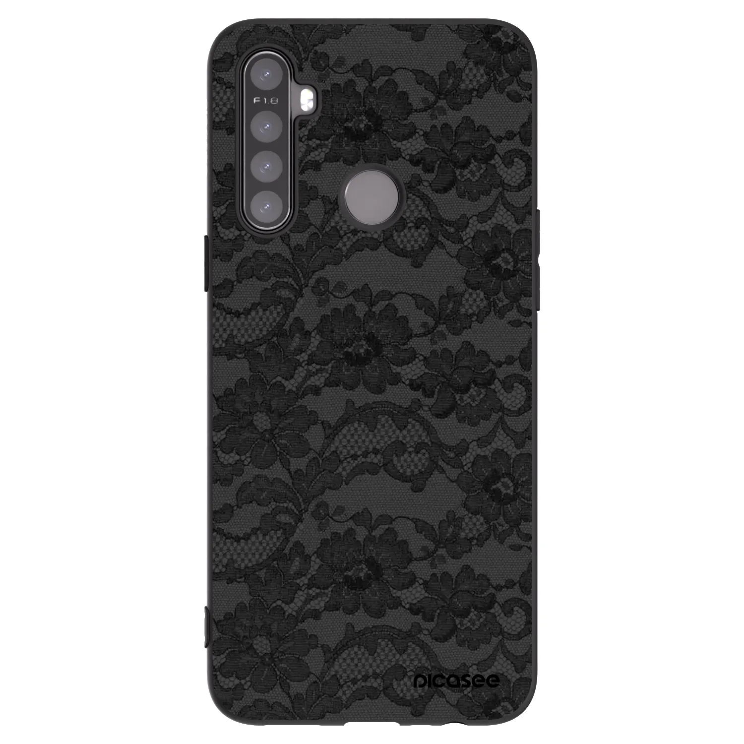 Picasee fekete szilikon tok az alábbi mobiltelefonokra Realme 5 - Dark Elegance