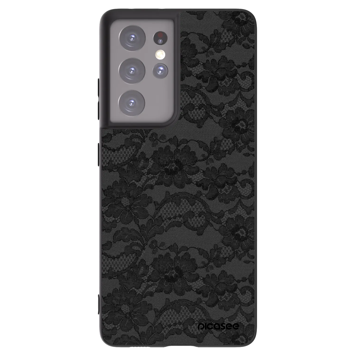 Picasee fekete szilikon tok az alábbi mobiltelefonokra Samsung Galaxy S21 Ultra 5G G998B - Dark Elegance