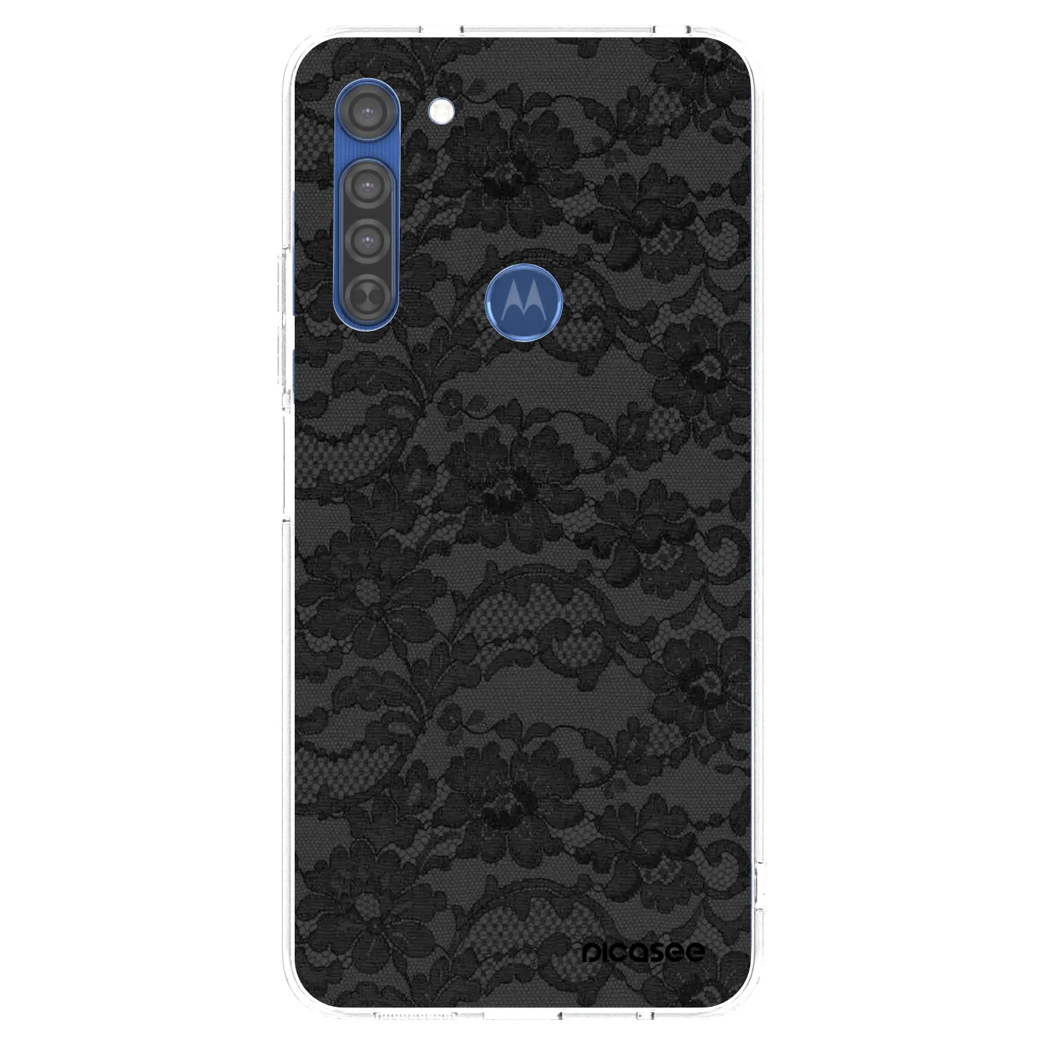 Picasee átlátszó szilikon tok az alábbi mobiltelefonokra Motorola Moto G8 - Dark Elegance