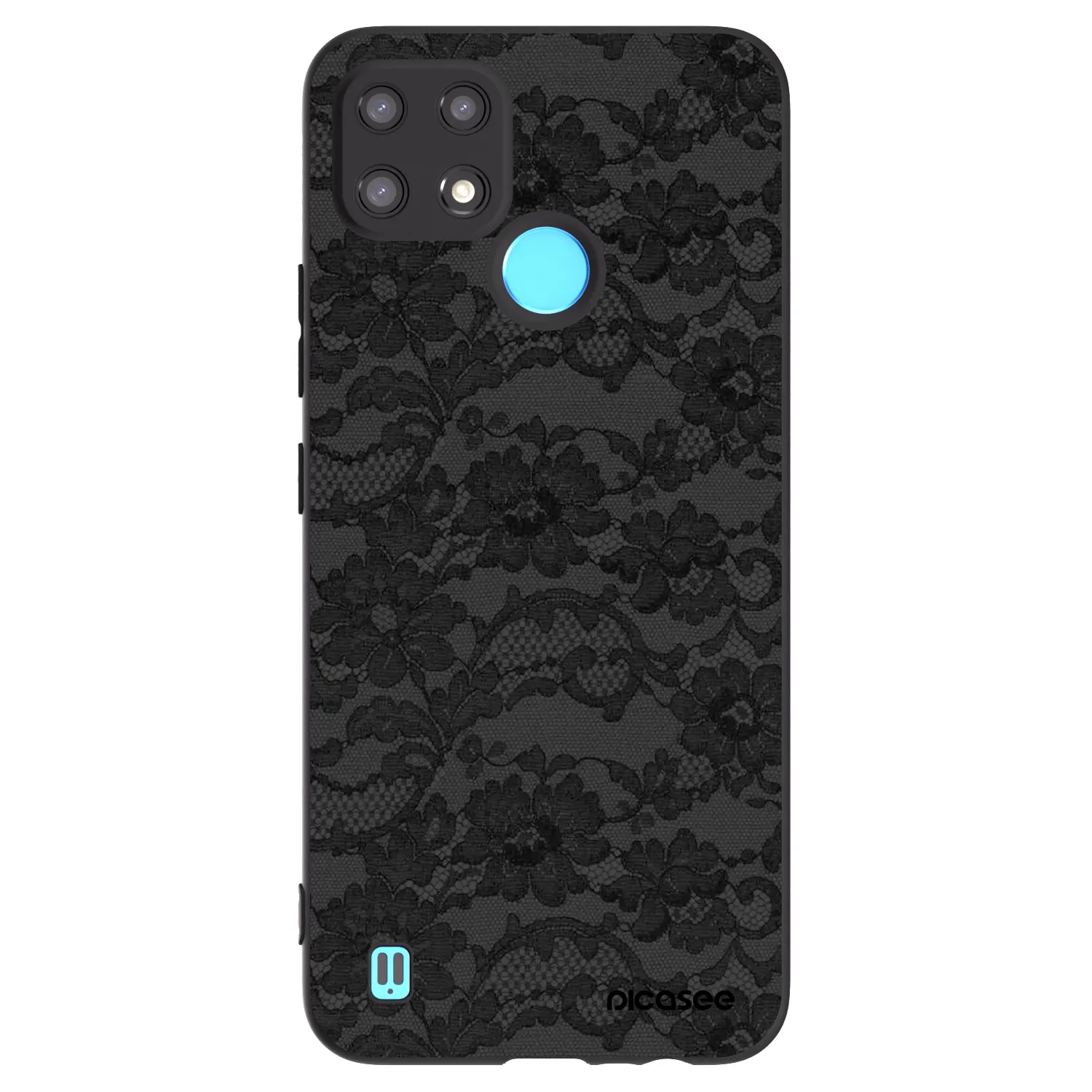 Picasee fekete szilikon tok az alábbi mobiltelefonokra Realme C21 - Dark Elegance