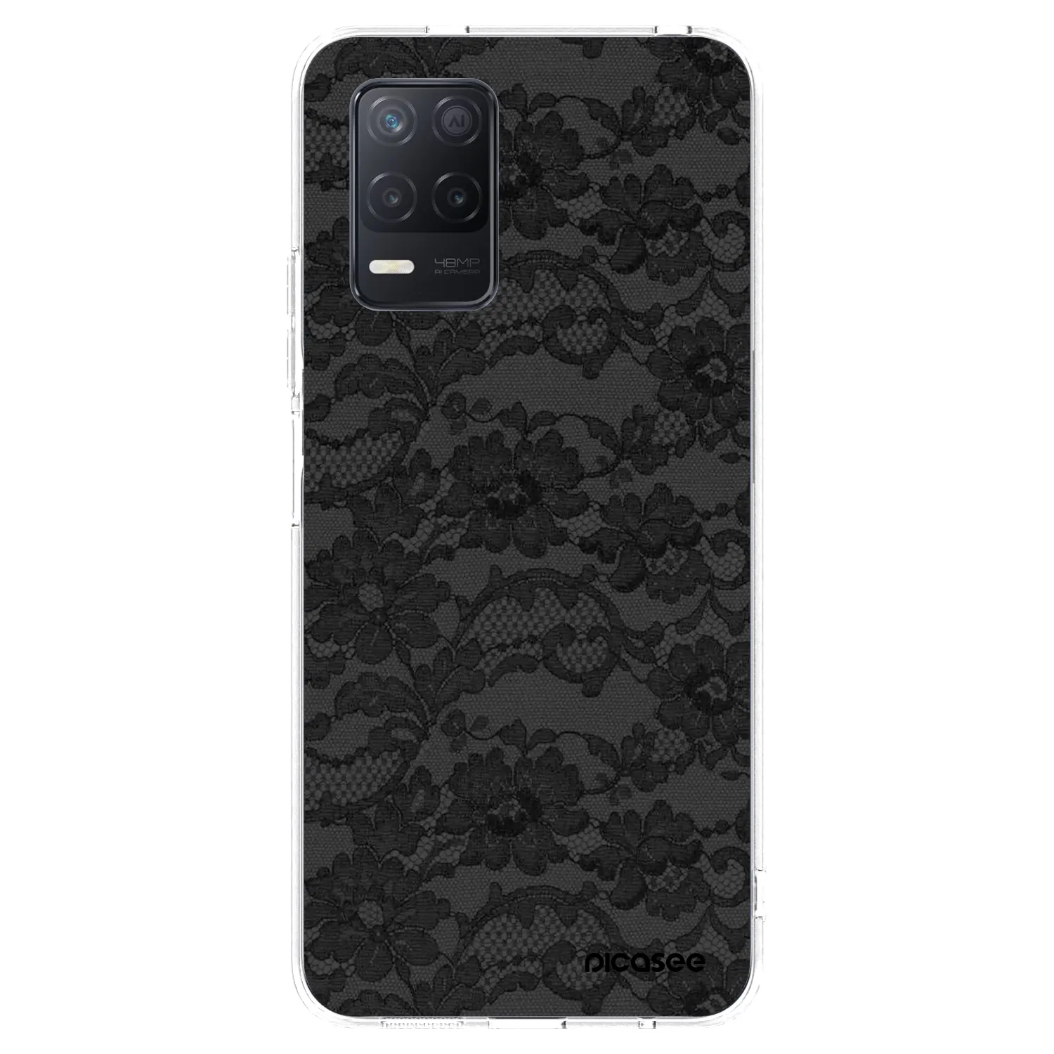 Picasee átlátszó szilikon tok az alábbi mobiltelefonokra Realme 8 5G - Dark Elegance