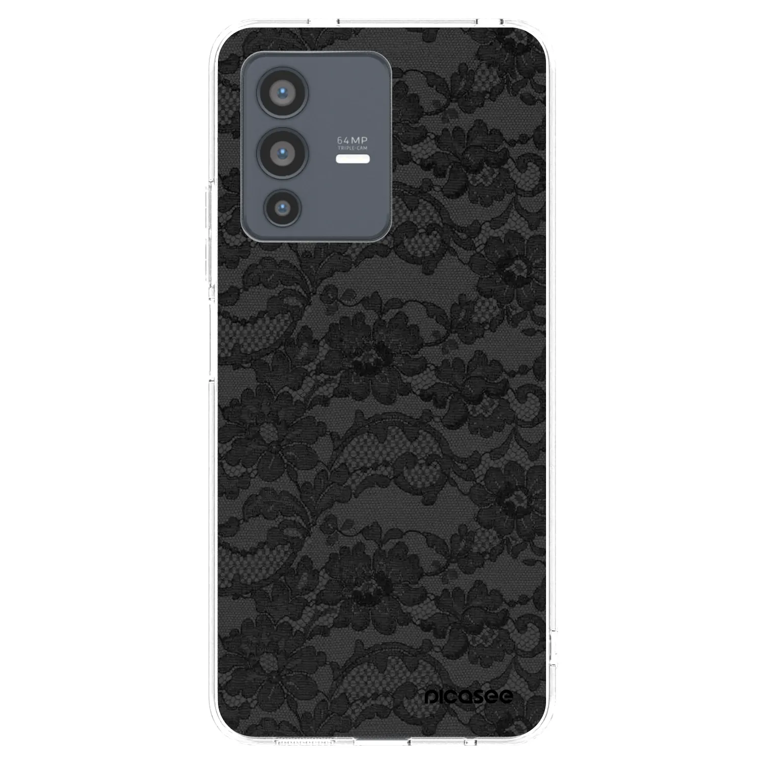 Picasee átlátszó szilikon tok az alábbi mobiltelefonokra Vivo V23 5G - Dark Elegance