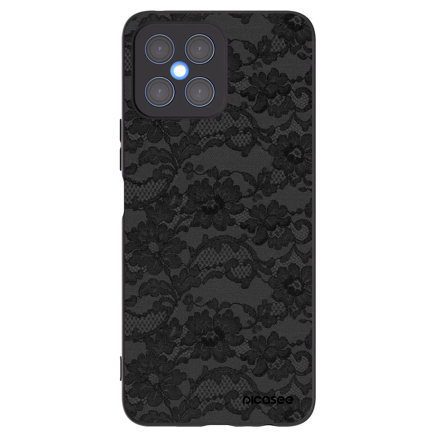 Picasee fekete szilikon tok az alábbi mobiltelefonokra Honor X8 4G - Dark Elegance