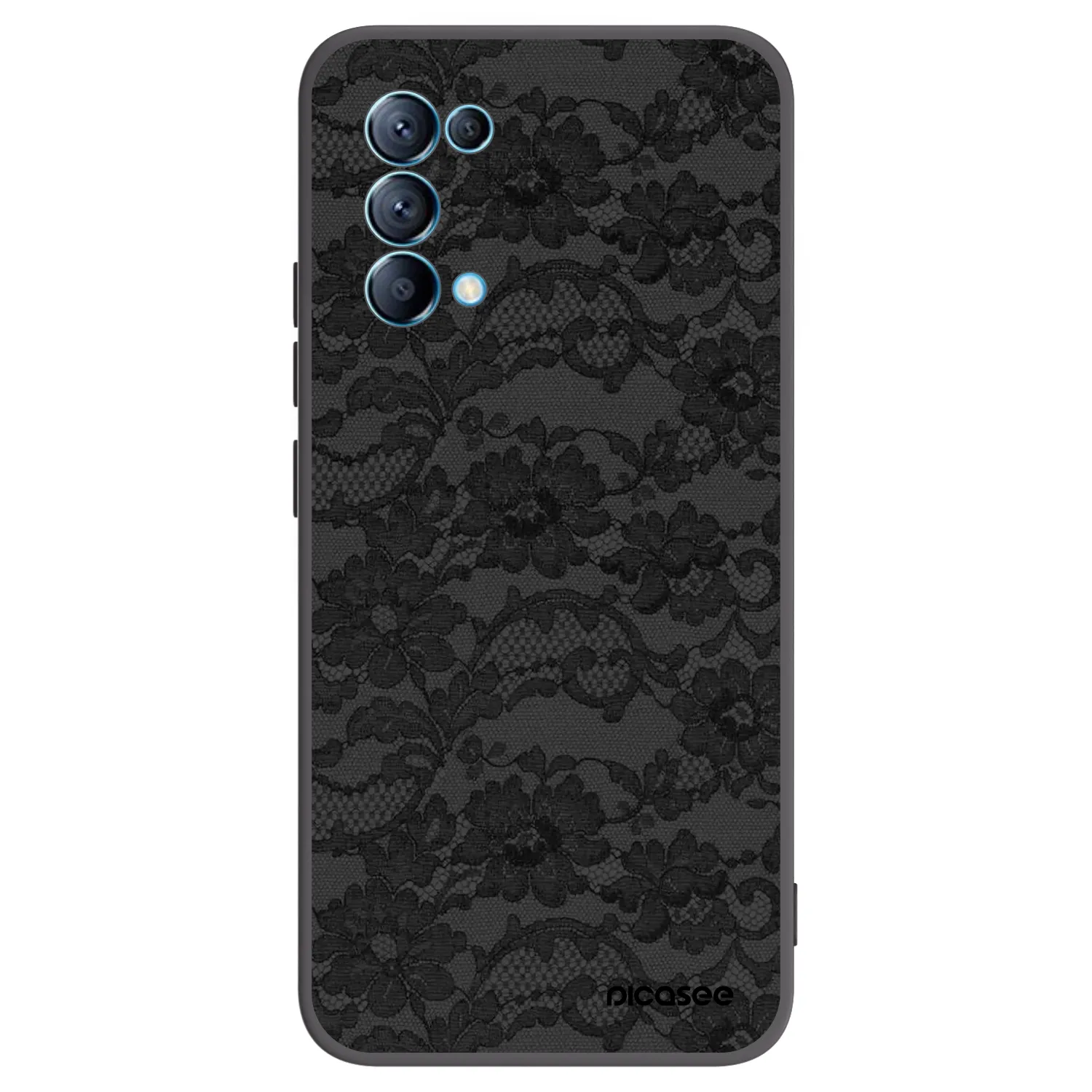 Picasee fekete szilikon tok az alábbi mobiltelefonokra OPPO A16s - Dark Elegance