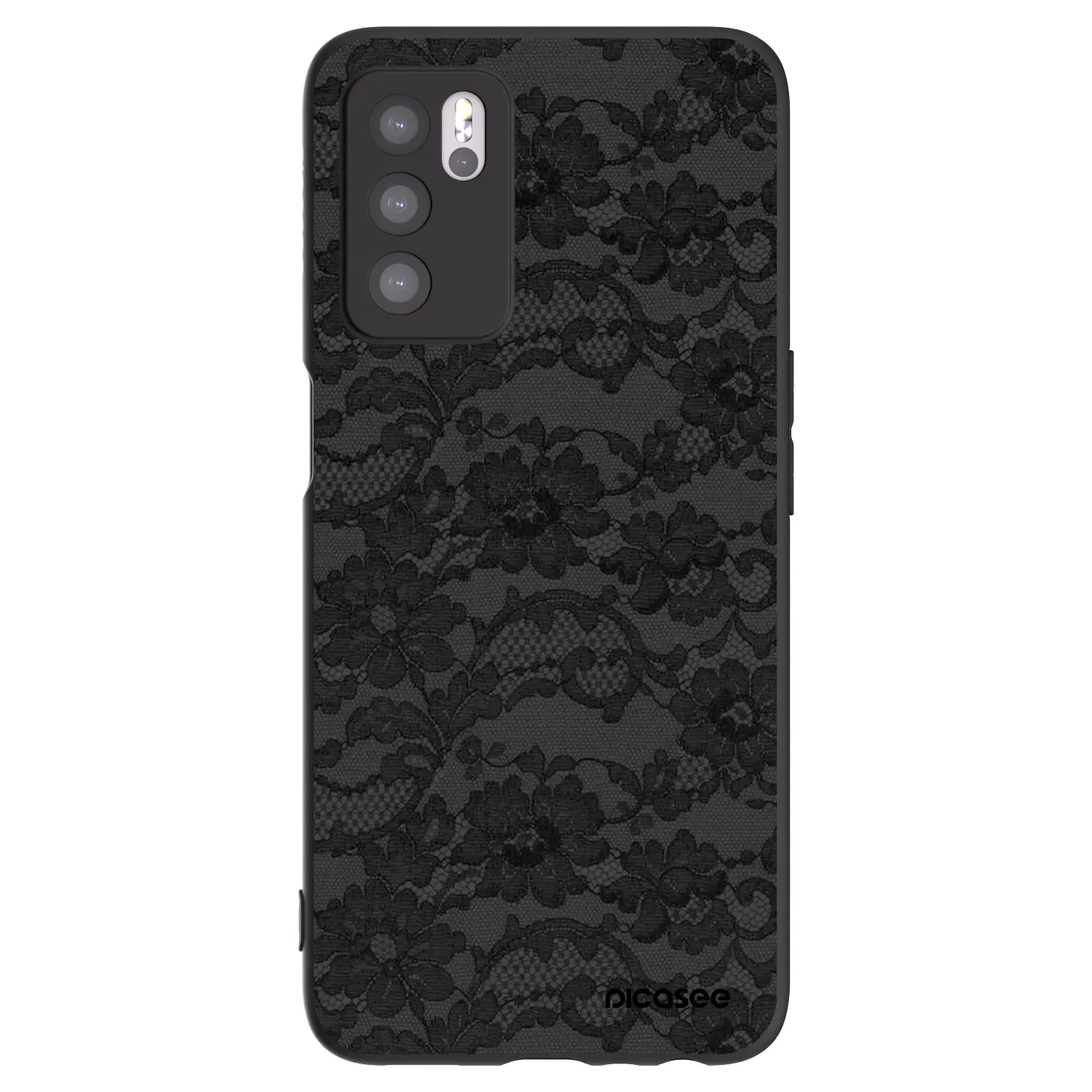 Picasee fekete szilikon tok az alábbi mobiltelefonokra OPPO A16s - Dark Elegance