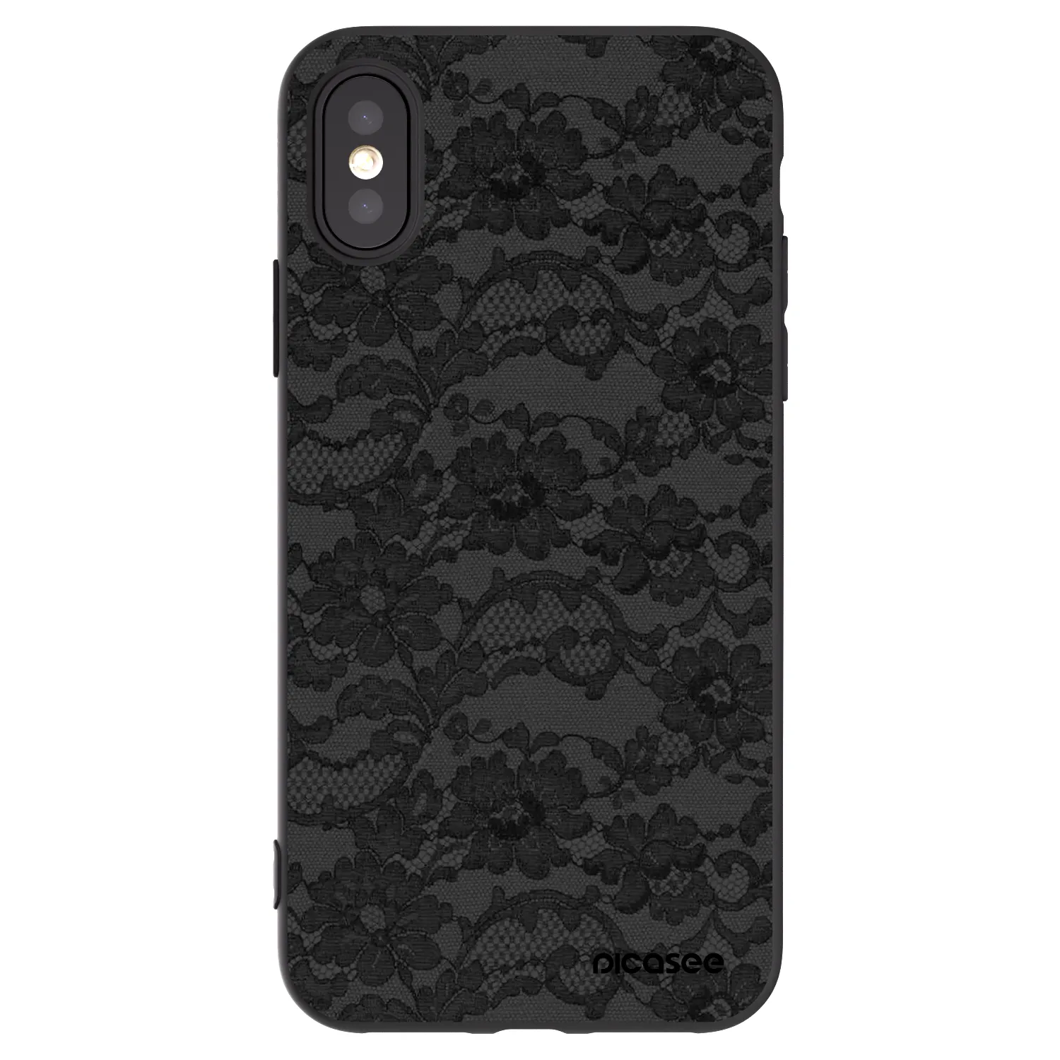 Picasee fekete szilikon tok az alábbi mobiltelefonokra Apple iPhone X/XS - Dark Elegance