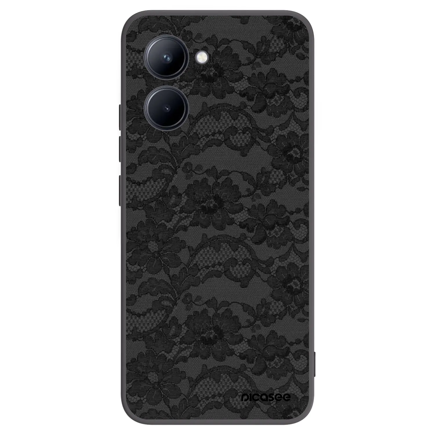 Picasee fekete szilikon tok az alábbi mobiltelefonokra Realme C33 (2023) - Dark Elegance