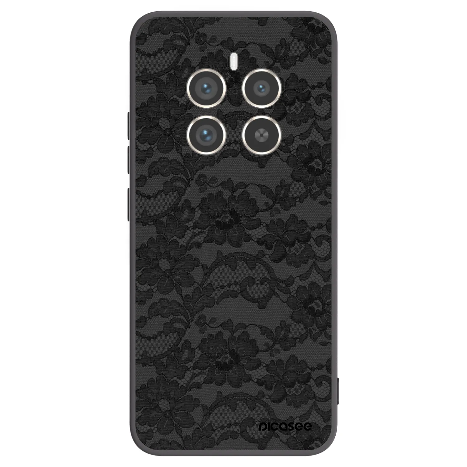 Picasee fekete szilikon tok az alábbi mobiltelefonokra Realme 12 Pro 5G - Dark Elegance
