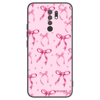 Picasee fekete szilikon tok az alábbi mobiltelefonokra Xiaomi Redmi 9 - Bow Aesthetic